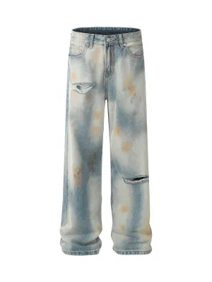 1984 Distressed Street Hip-Hop Jeans