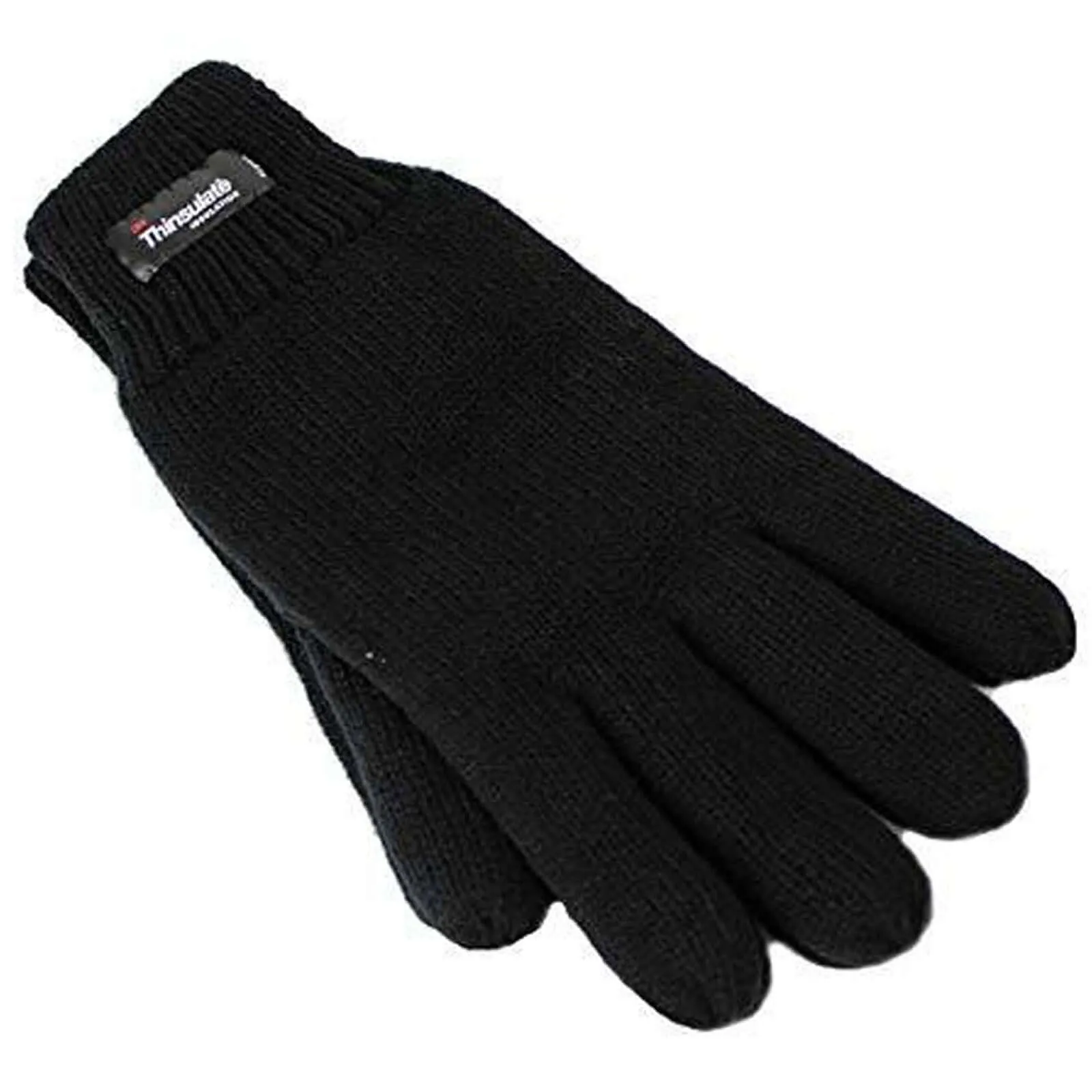 3M Thinsulate Womens Full Finger Knit Gloves - Black