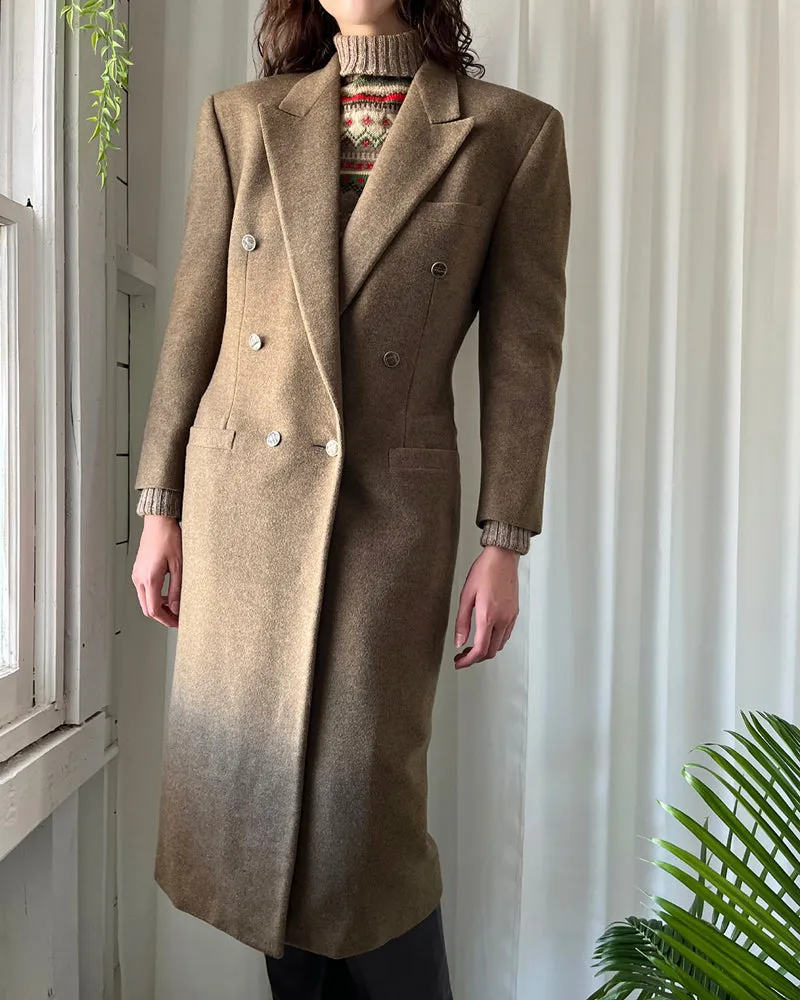 90s Versace Cashmere Blend Overcoat | M