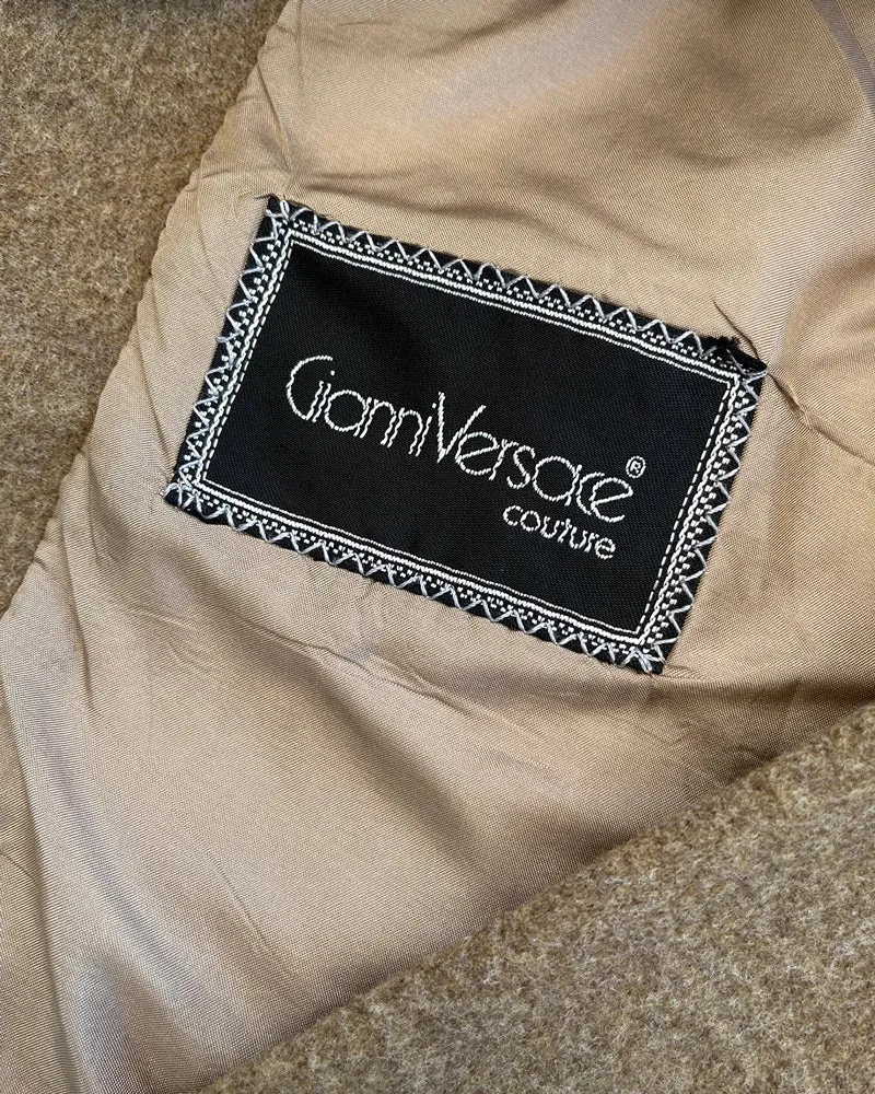 90s Versace Cashmere Blend Overcoat | M