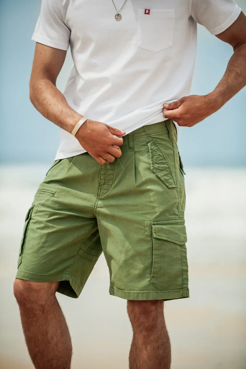 &SONS Surplus Army Shorts Green