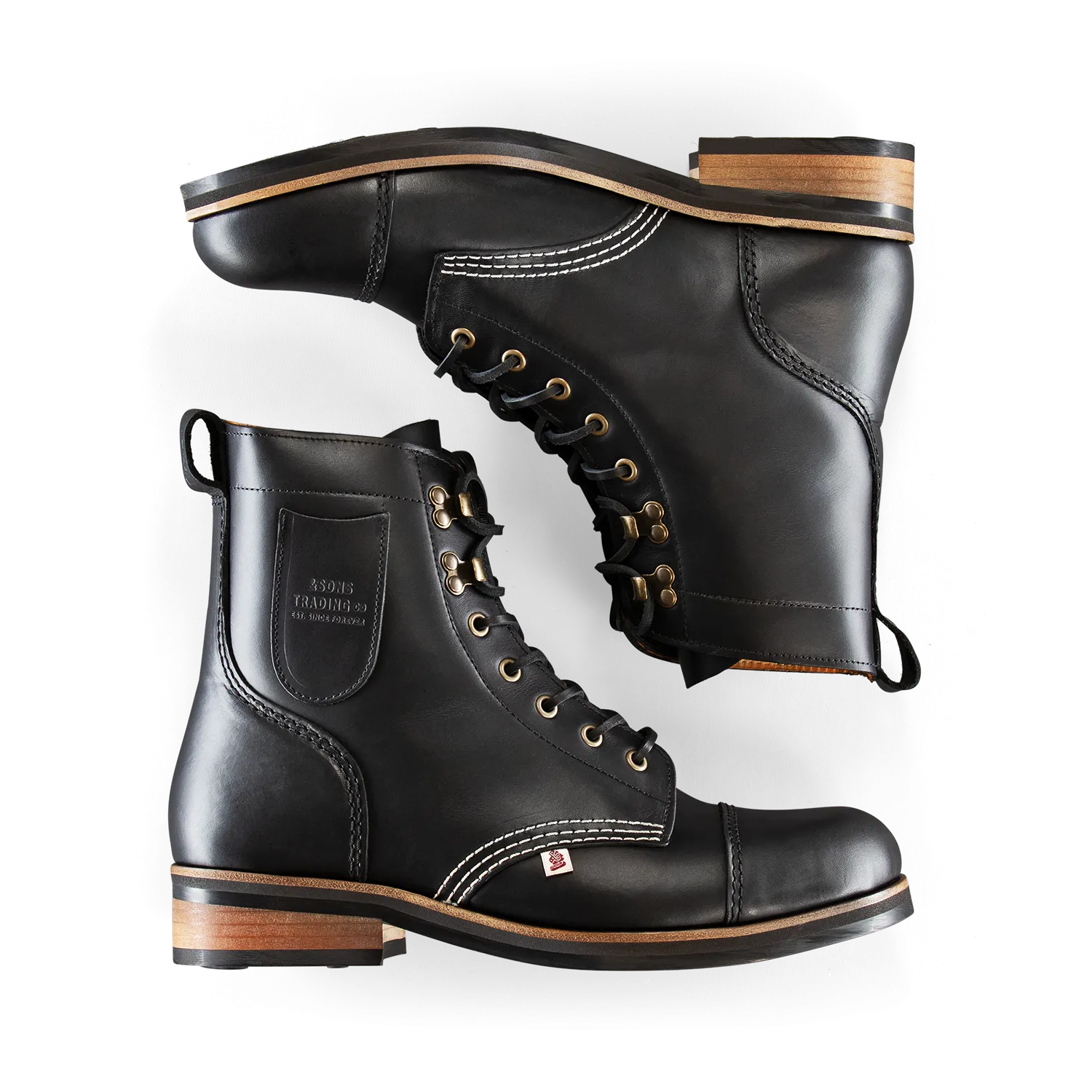 &SONS The Drover Boot Black