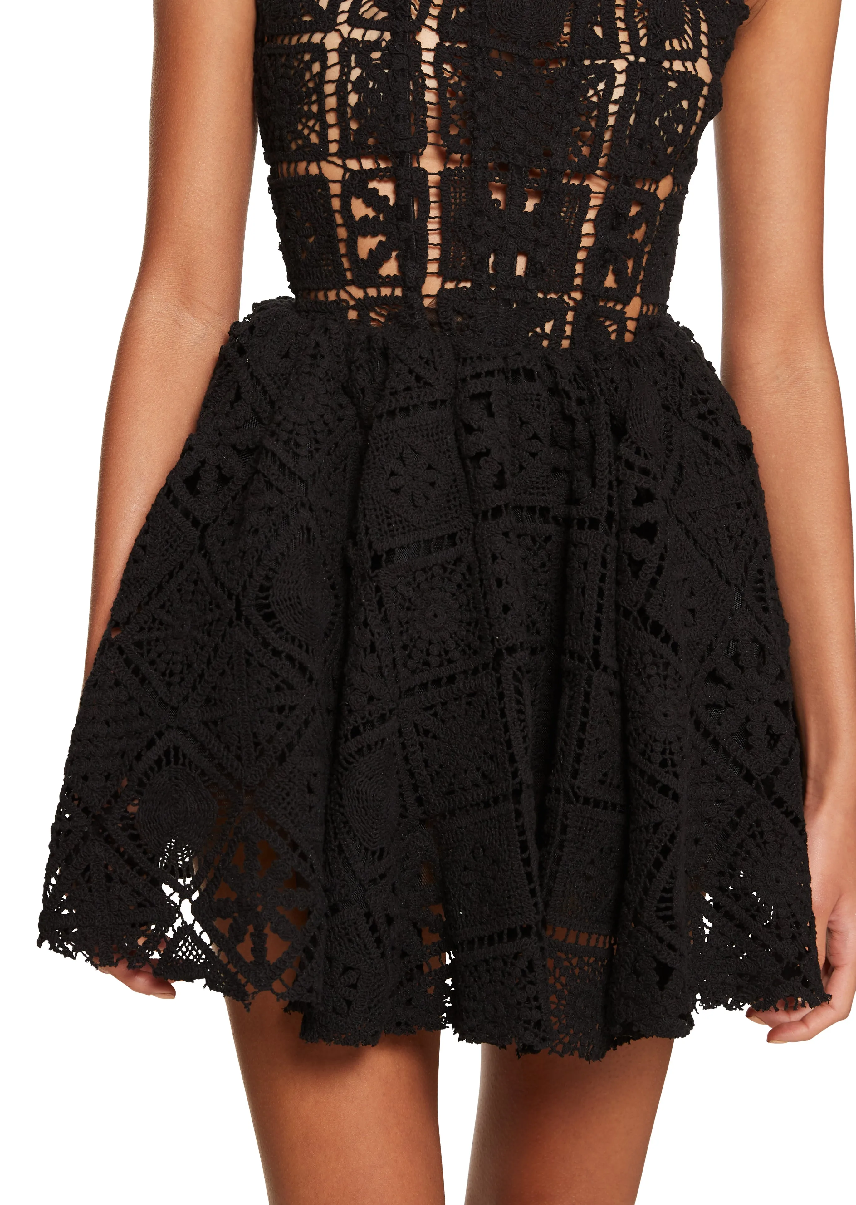 Annie Dress - Black Crochet