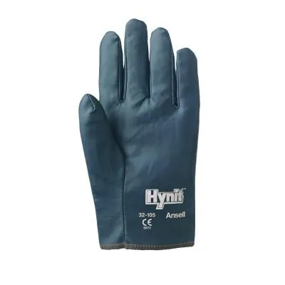 Ansell Hynit Nitrile-Impregnated Gloves, 10, Blue, Nitrile Coated Work Glove, 32-105-10