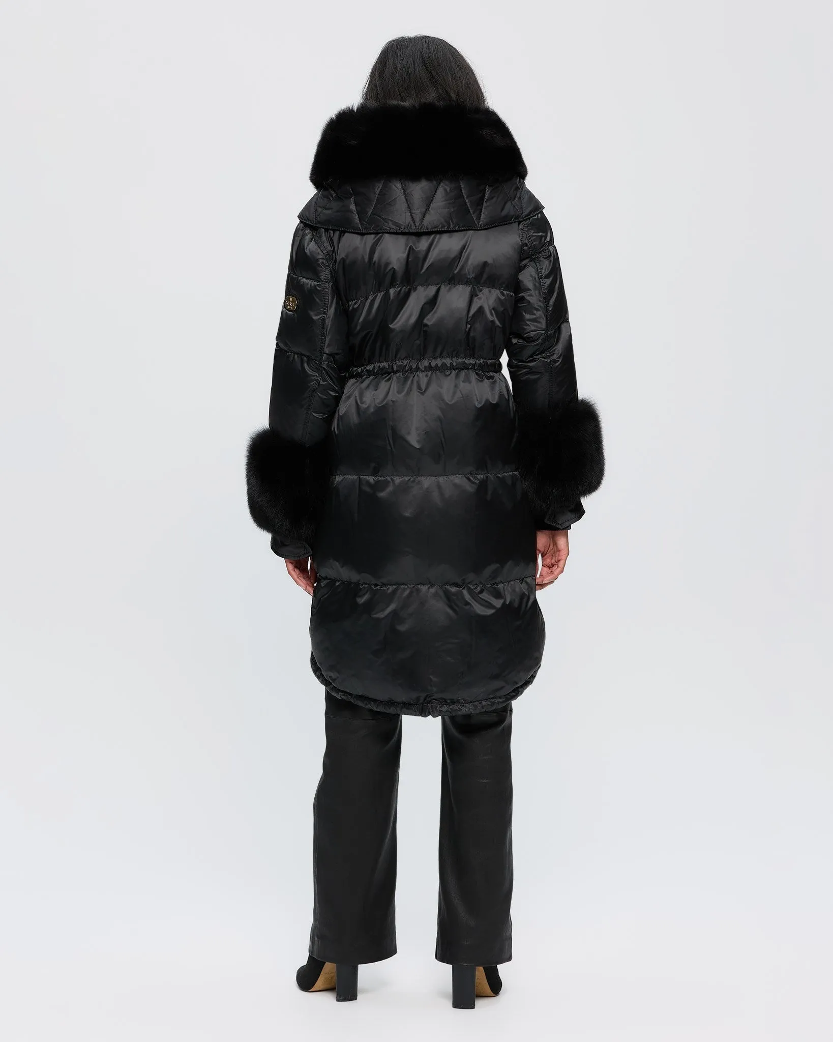 Après-Ski Jacket with Detachable Toscana Shearling Lamb Hood Trim & Toscana Shearling Lamb Cuffs