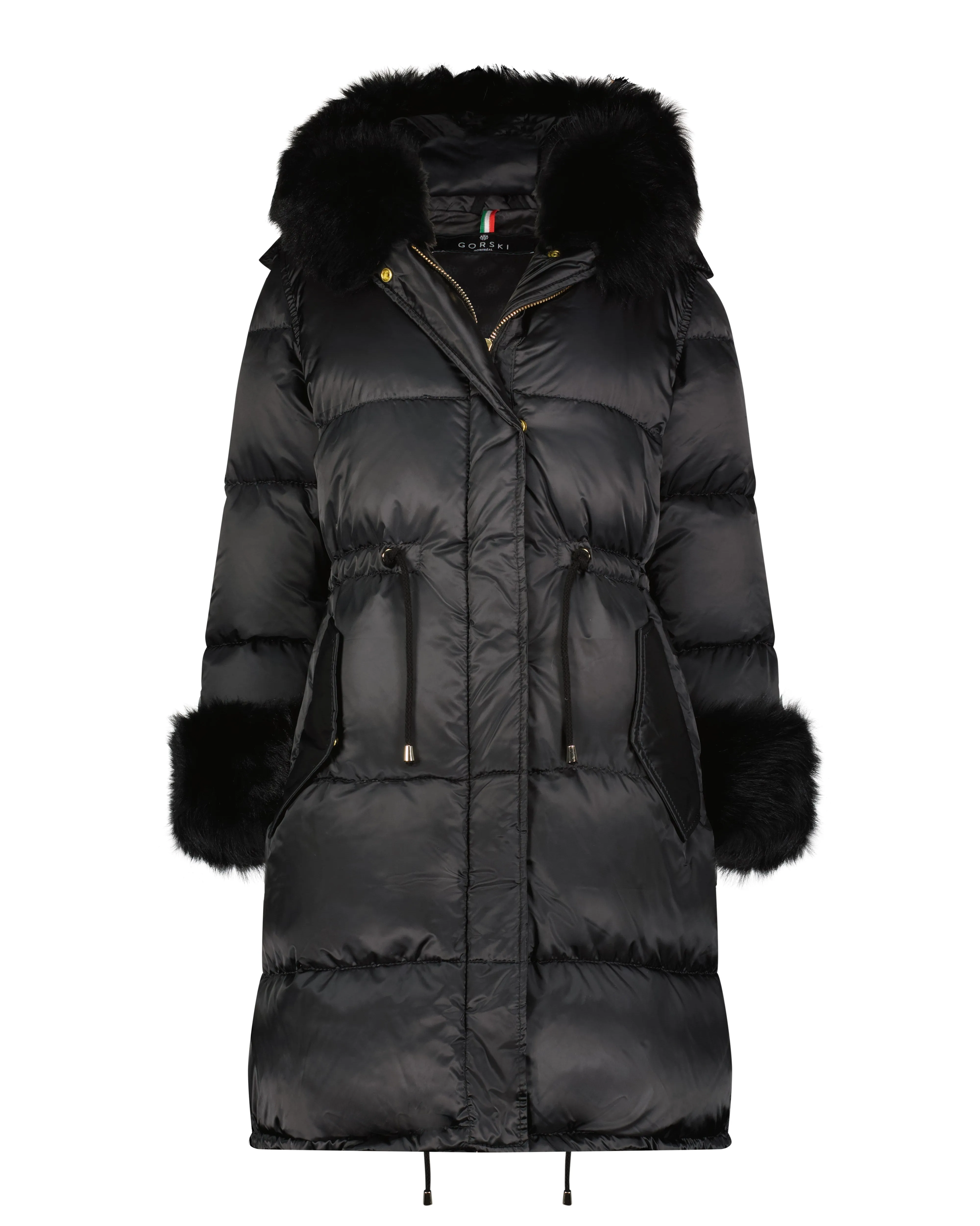 Après-Ski Jacket with Detachable Toscana Shearling Lamb Hood Trim & Toscana Shearling Lamb Cuffs