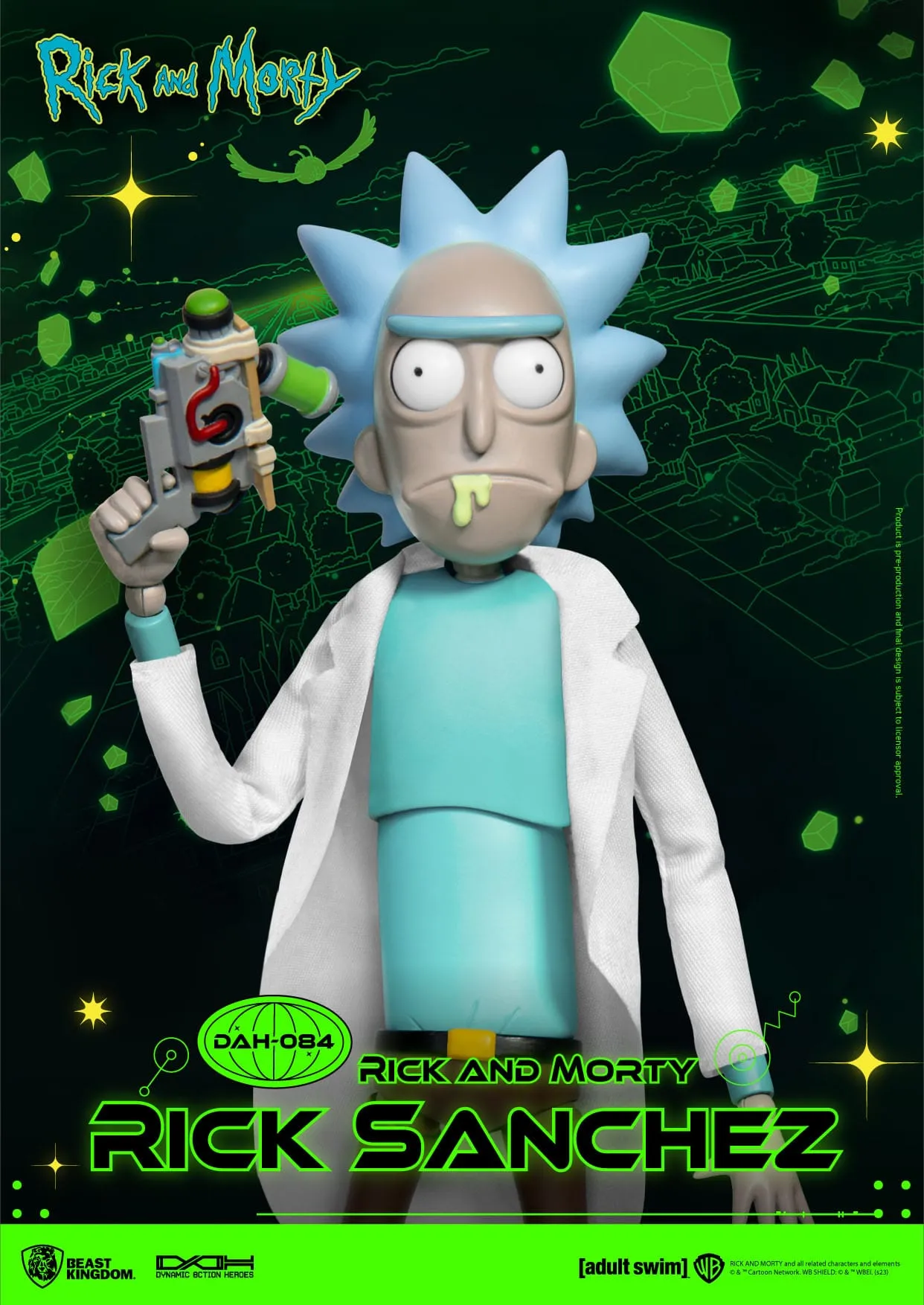 Beast Kingdom Rick and Morty Dynamic 8ction Heroes Rick Sanchez 1/9 Action Figure