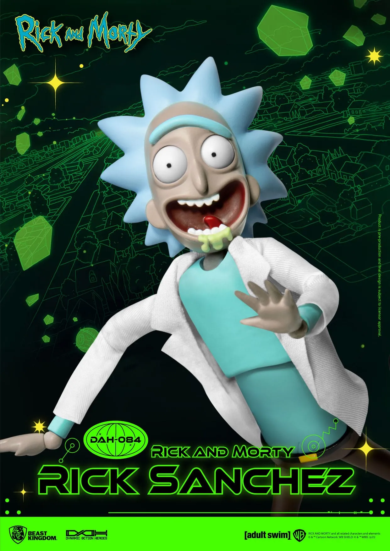 Beast Kingdom Rick and Morty Dynamic 8ction Heroes Rick Sanchez 1/9 Action Figure