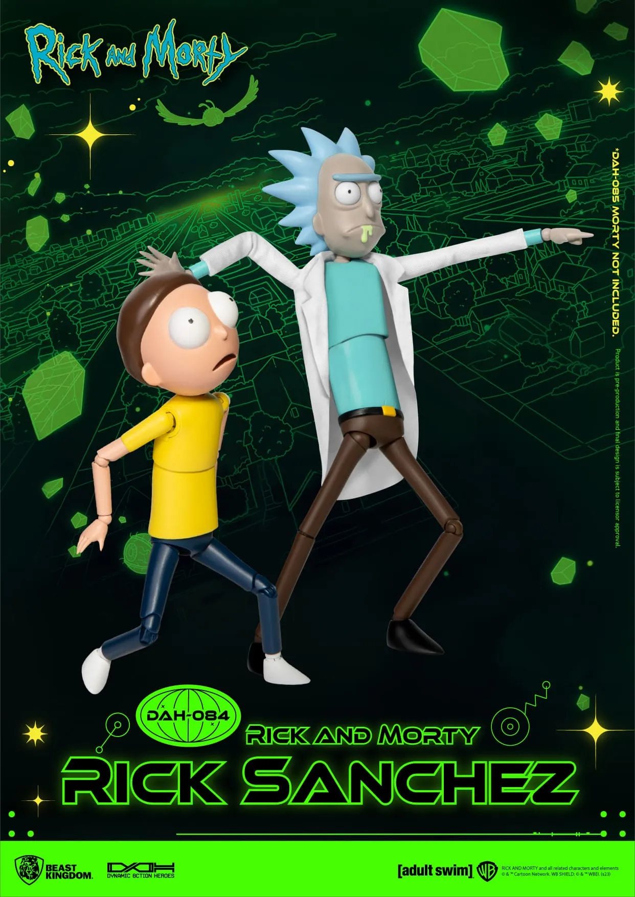 Beast Kingdom Rick and Morty Dynamic 8ction Heroes Rick Sanchez 1/9 Action Figure