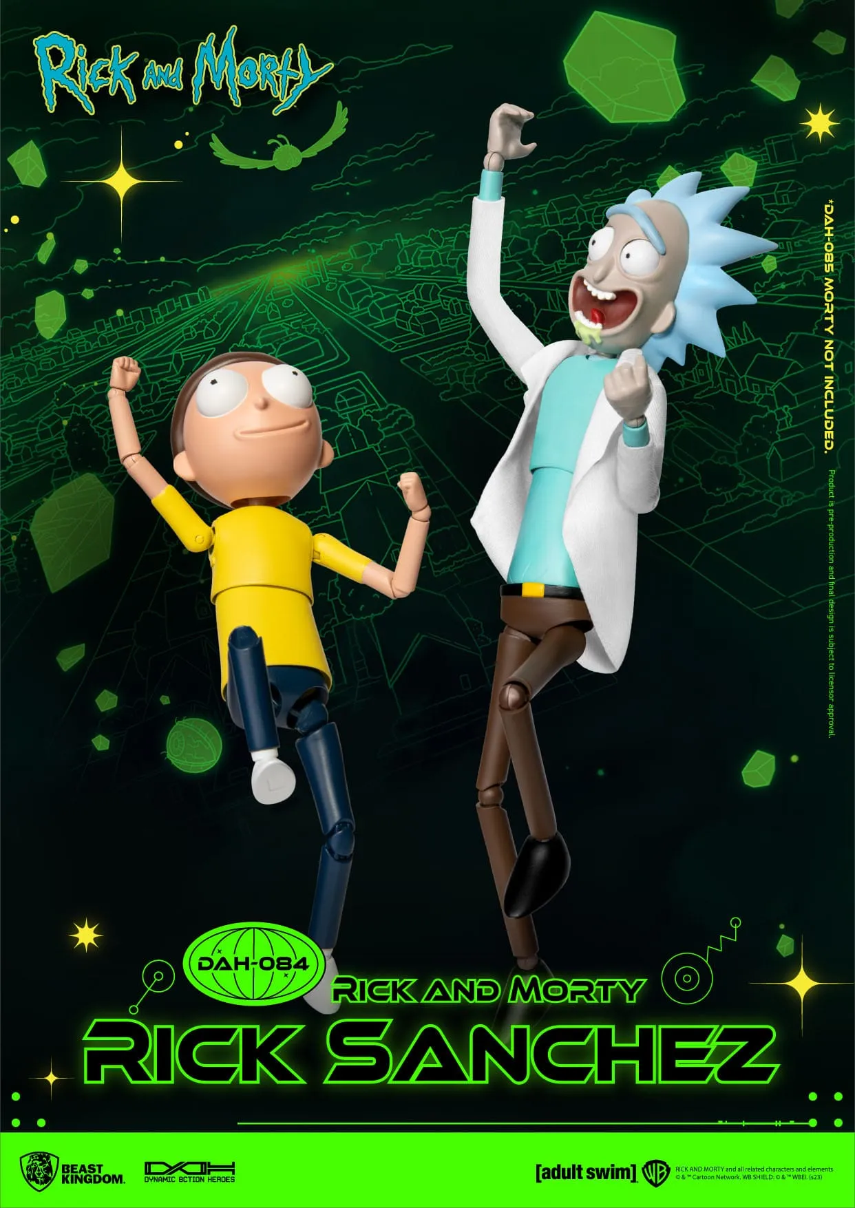 Beast Kingdom Rick and Morty Dynamic 8ction Heroes Rick Sanchez 1/9 Action Figure