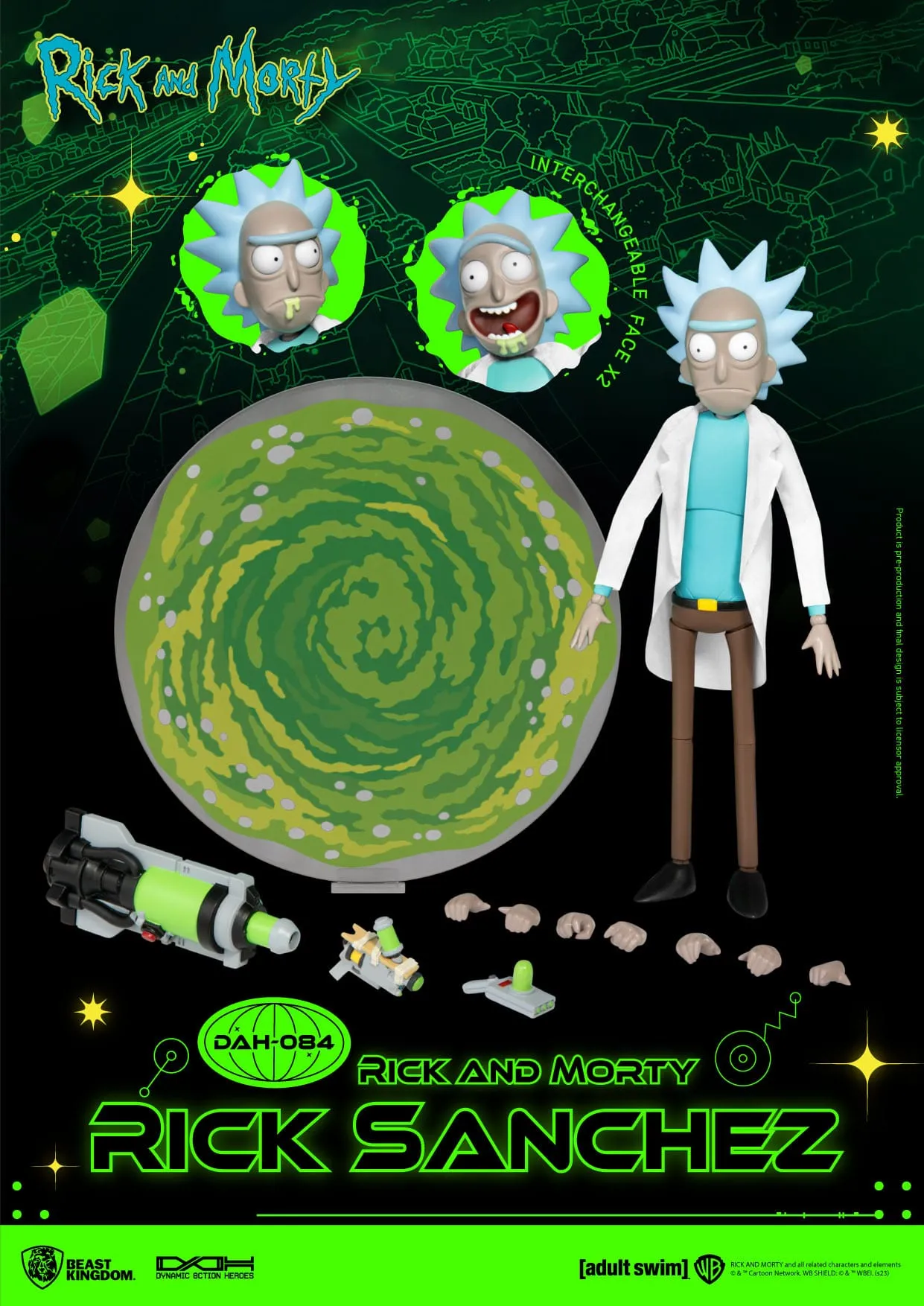 Beast Kingdom Rick and Morty Dynamic 8ction Heroes Rick Sanchez 1/9 Action Figure