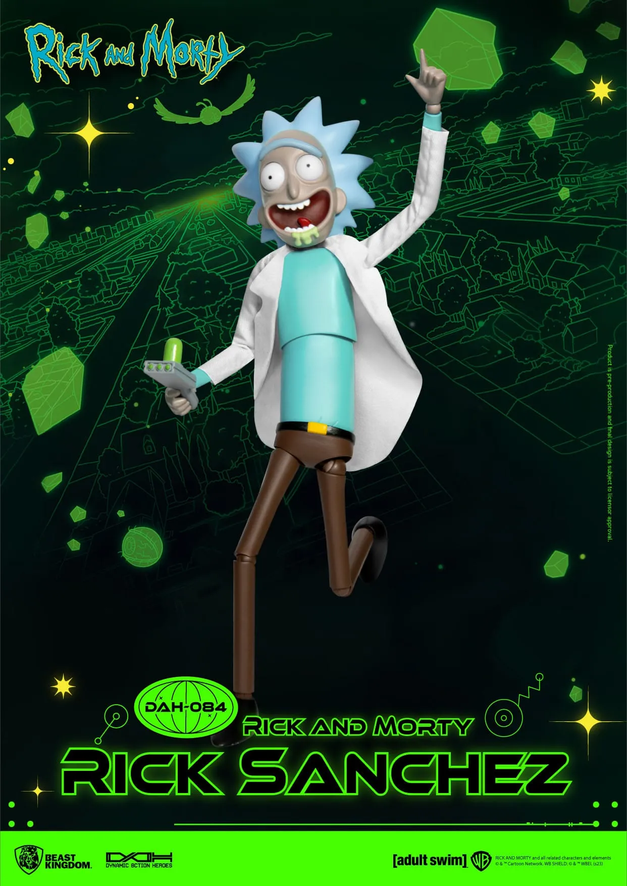 Beast Kingdom Rick and Morty Dynamic 8ction Heroes Rick Sanchez 1/9 Action Figure