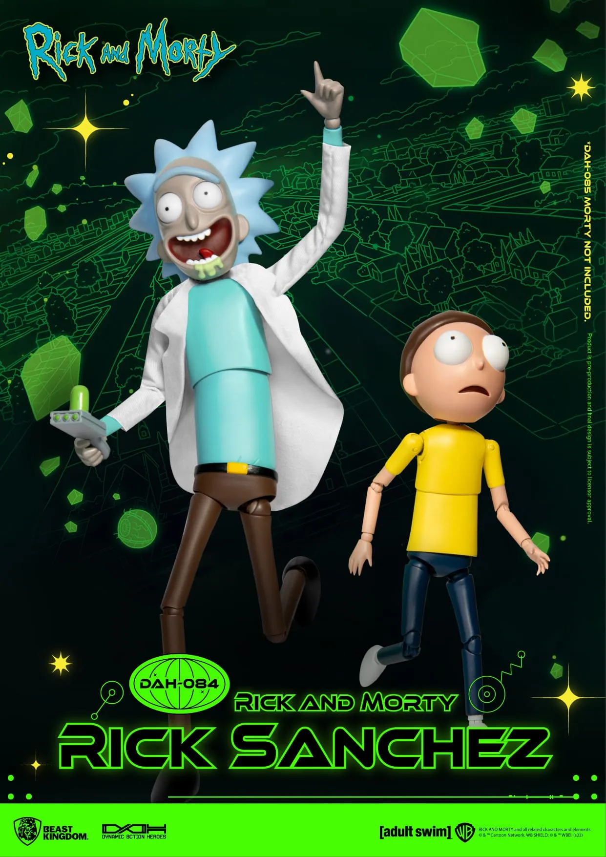 Beast Kingdom Rick and Morty Dynamic 8ction Heroes Rick Sanchez 1/9 Action Figure