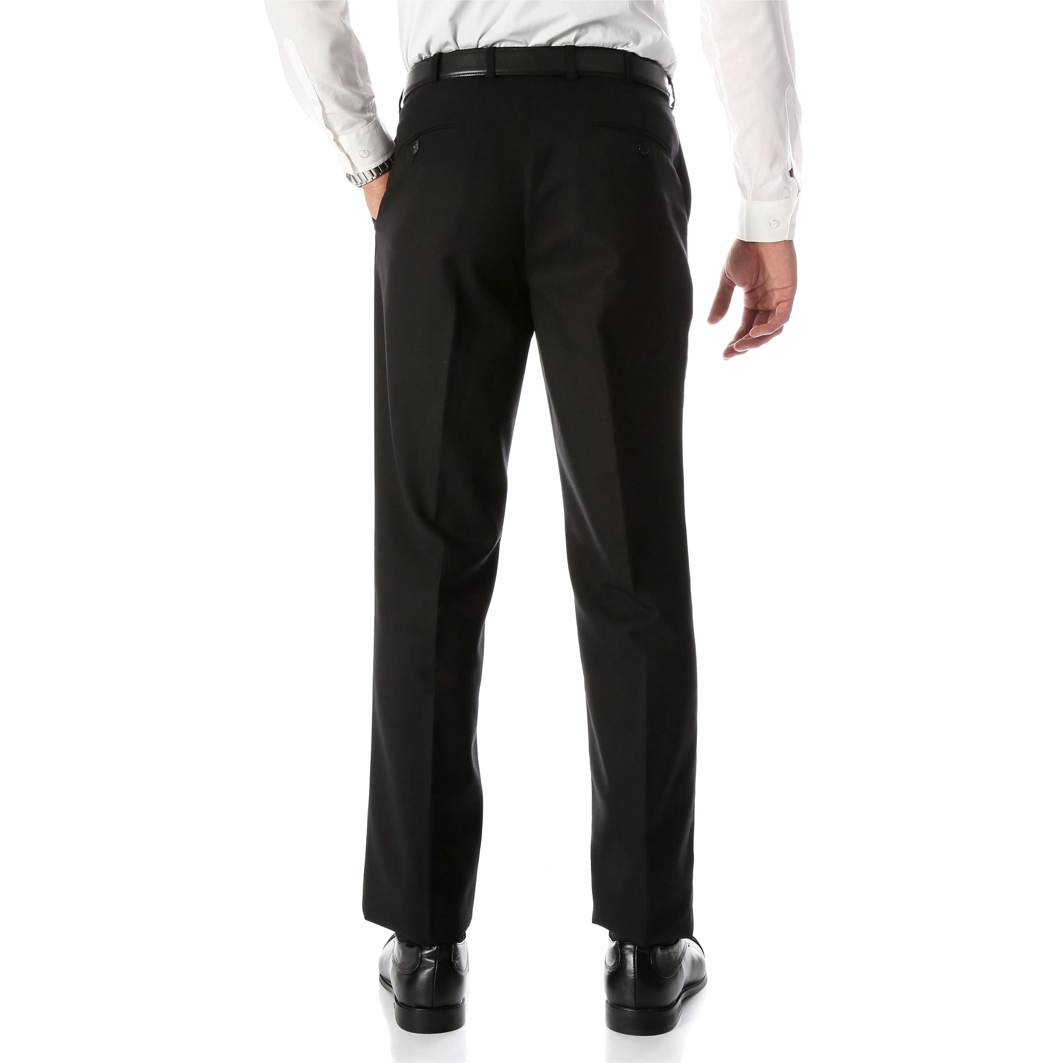 Ben Black Wool Blend Modern Fit Traveler Pants