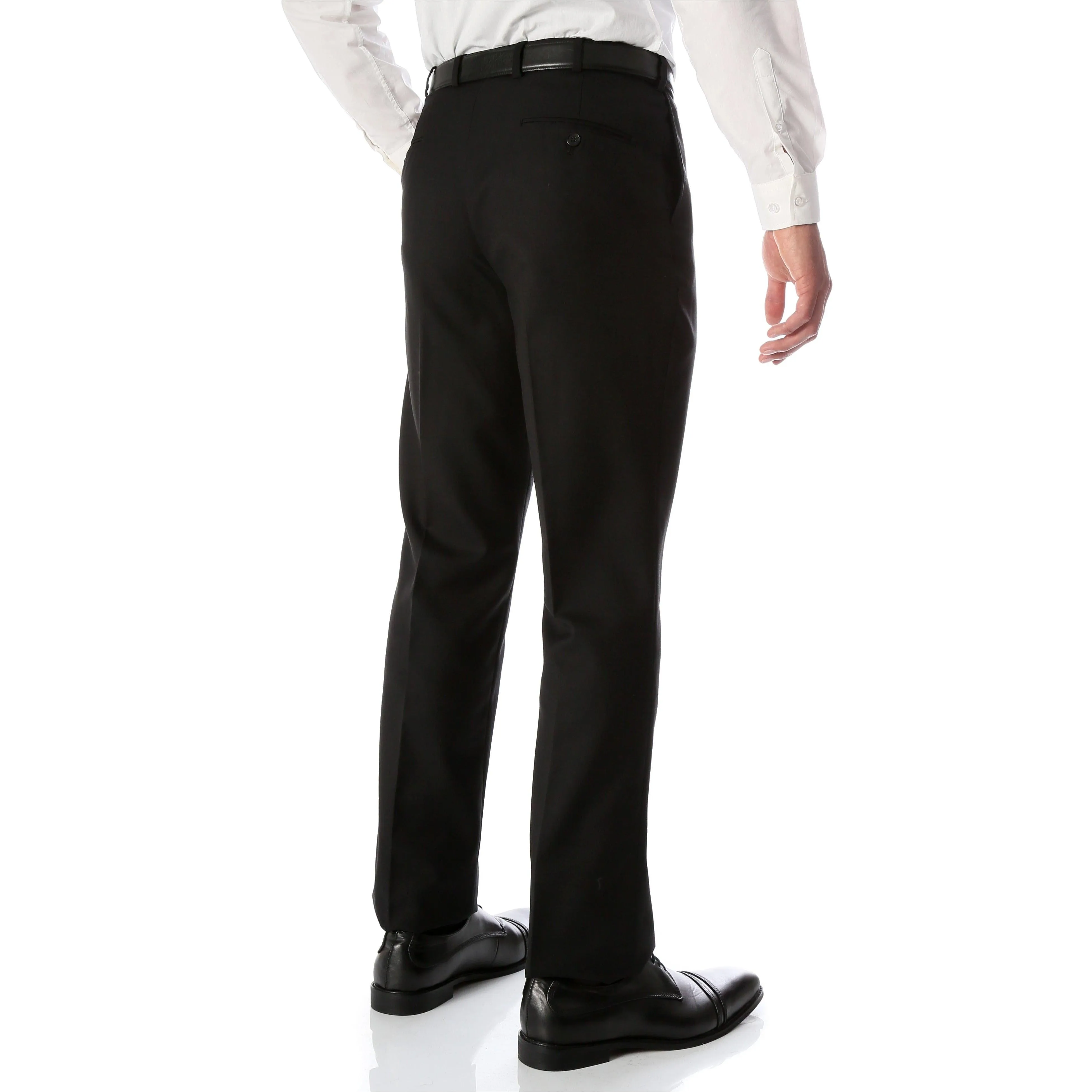 Ben Black Wool Blend Modern Fit Traveler Pants