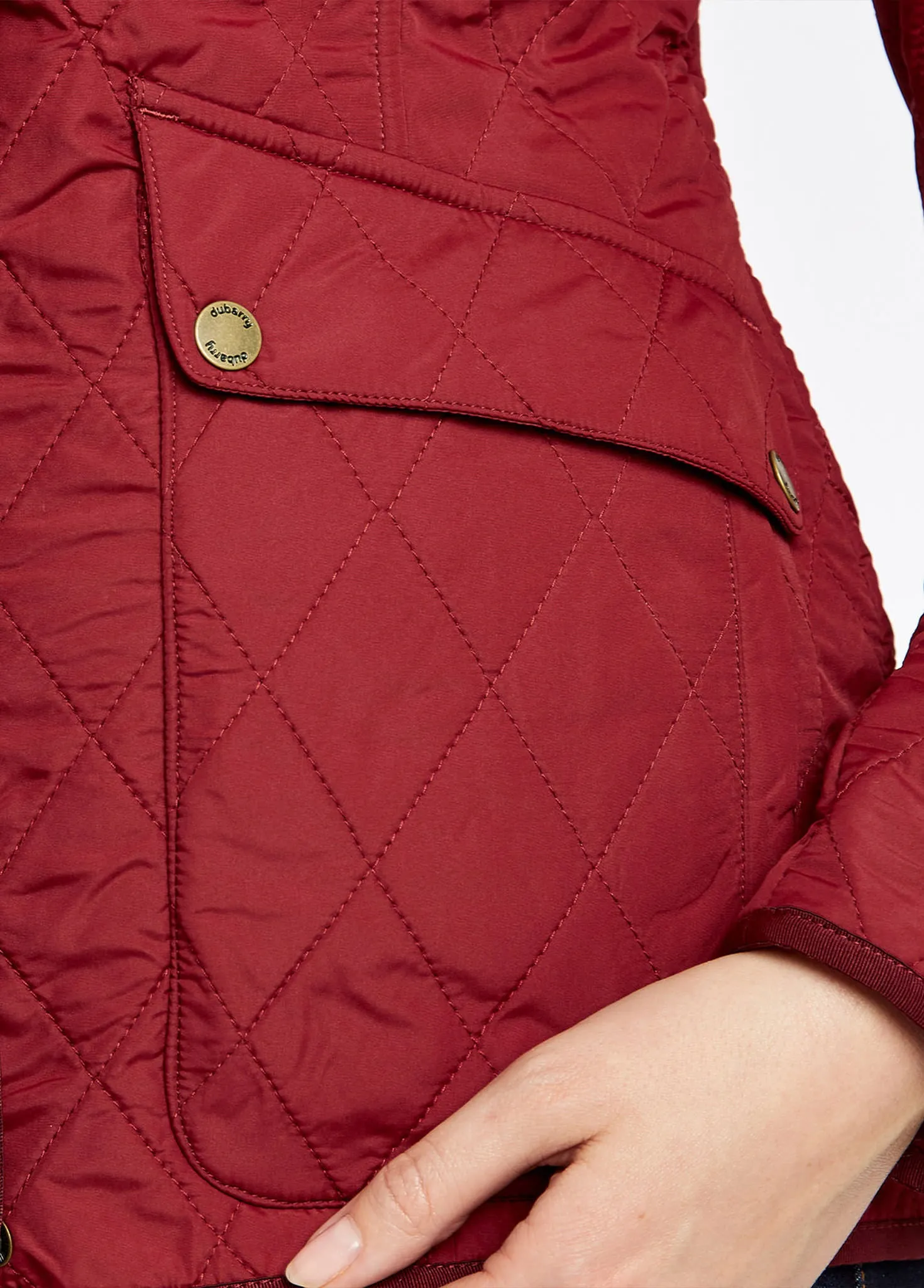 Bettystown Quilted Coat - Ruby