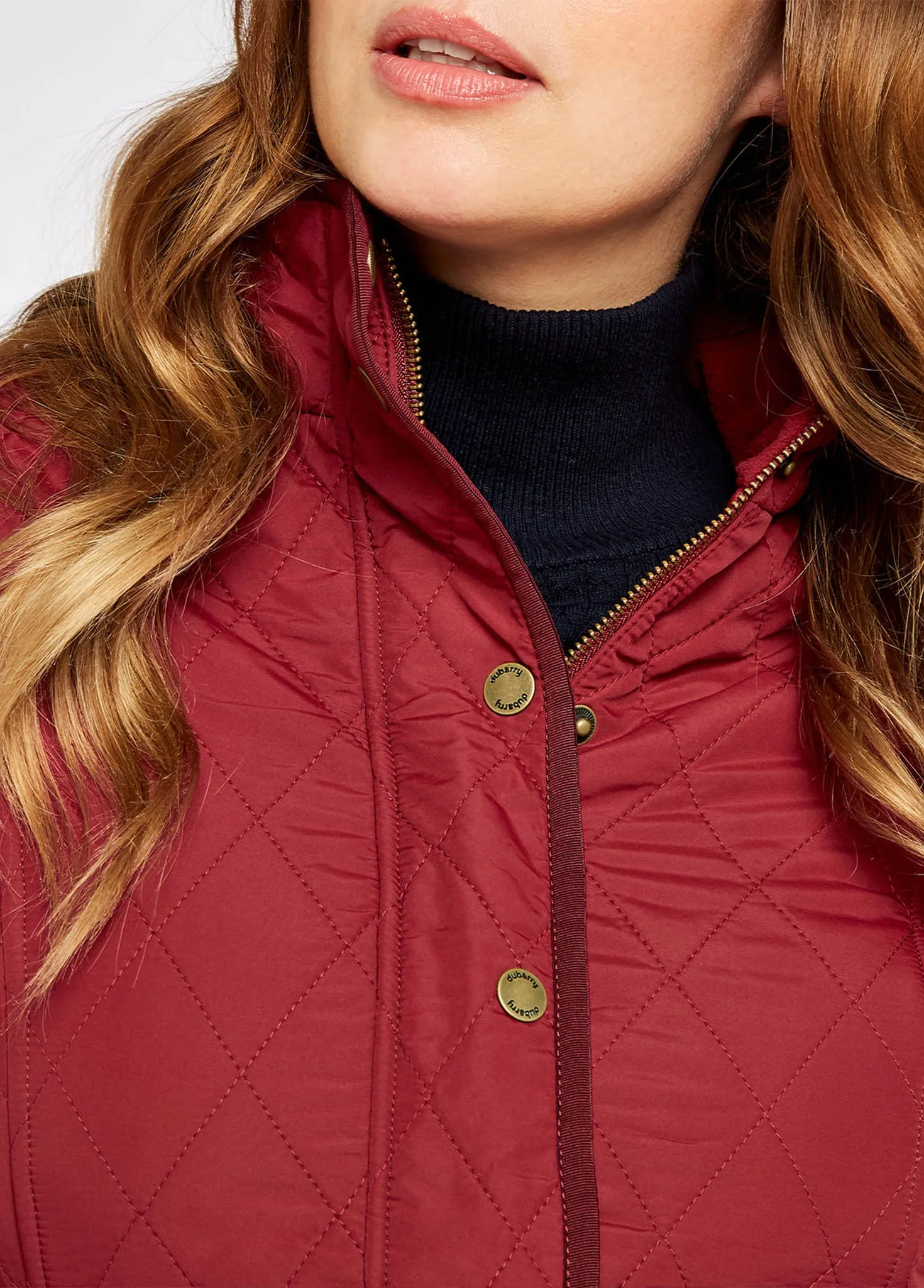 Bettystown Quilted Coat - Ruby