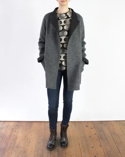 Beyond Threads Reversible Asymmetrical Coat Style IXT239