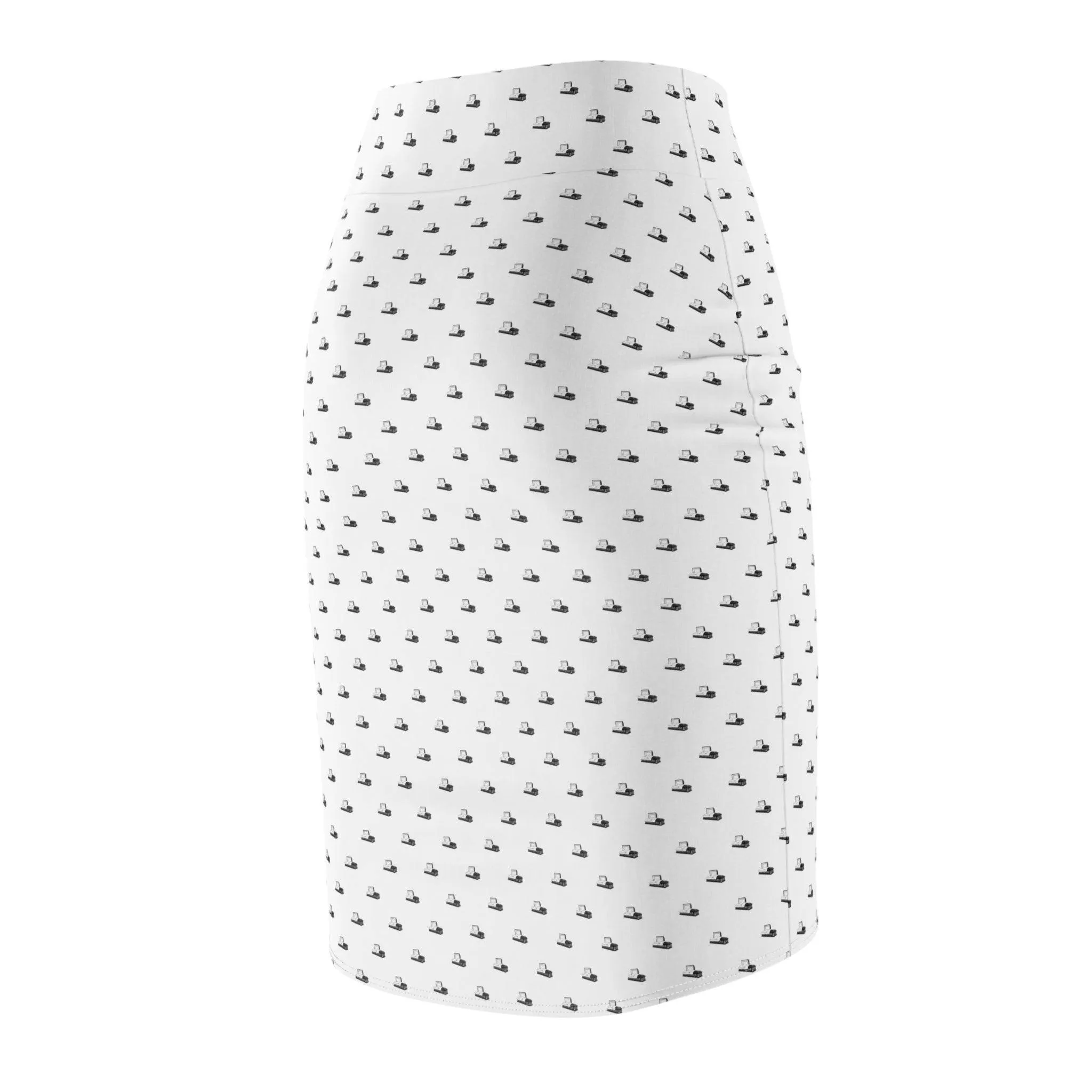 Black Casket on White - Pencil Skirt