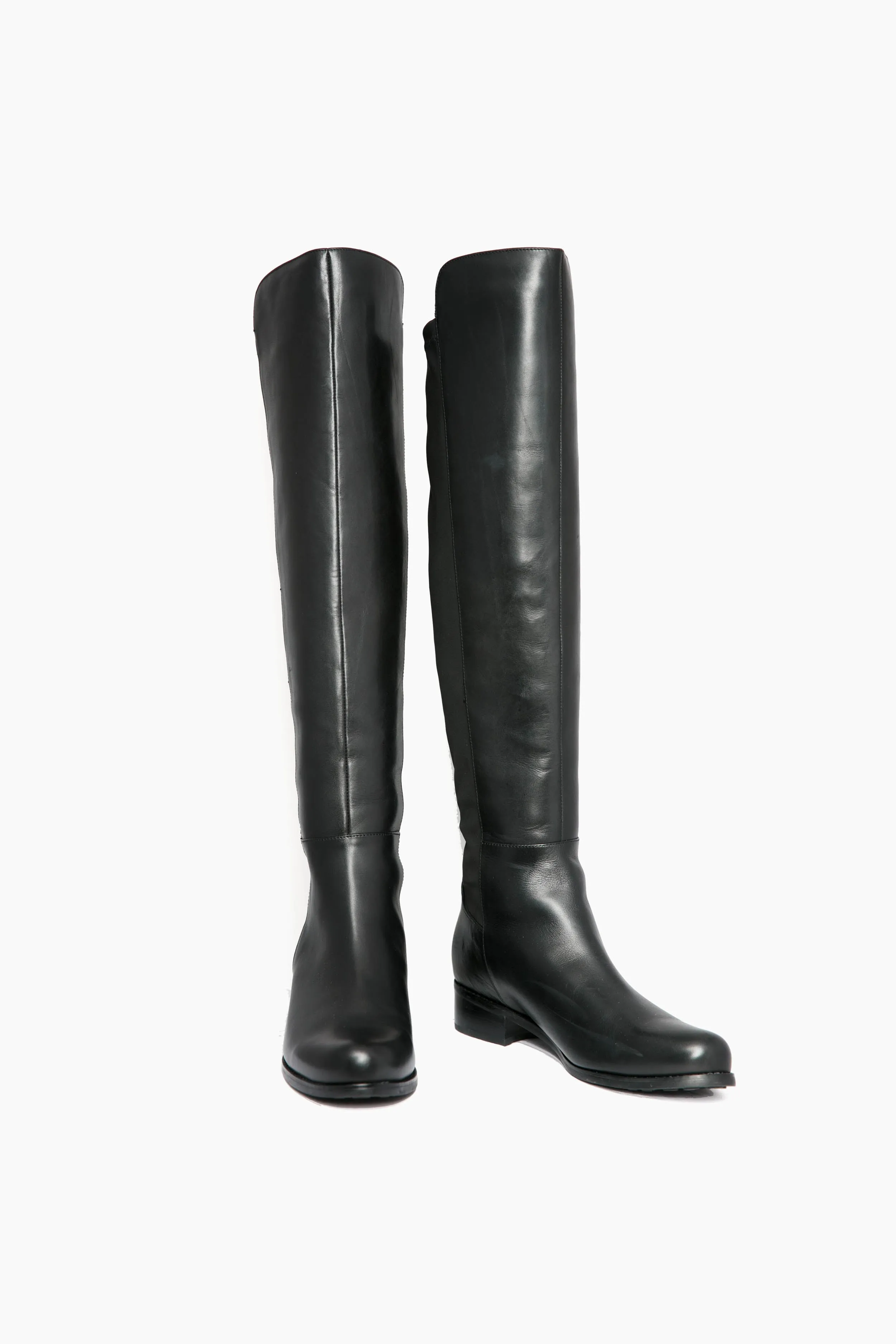 Black Leather Velma Boots