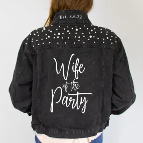 (Black Pearl) Wife of the Party, The Party  Pearl Denim Jacket