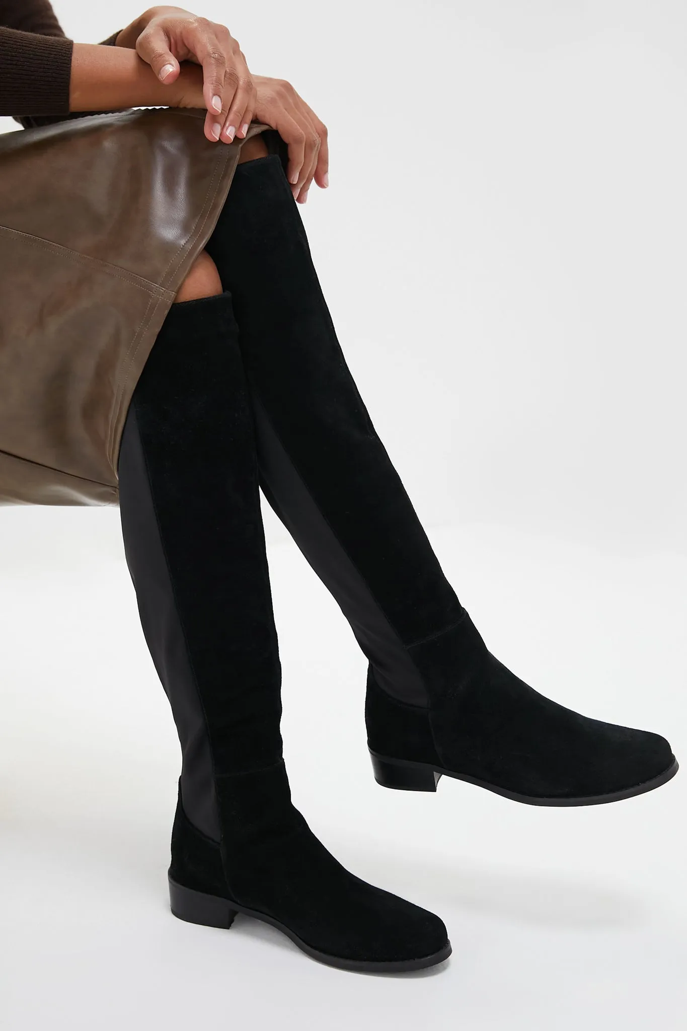 Black Suede Waterproof Velma Boots