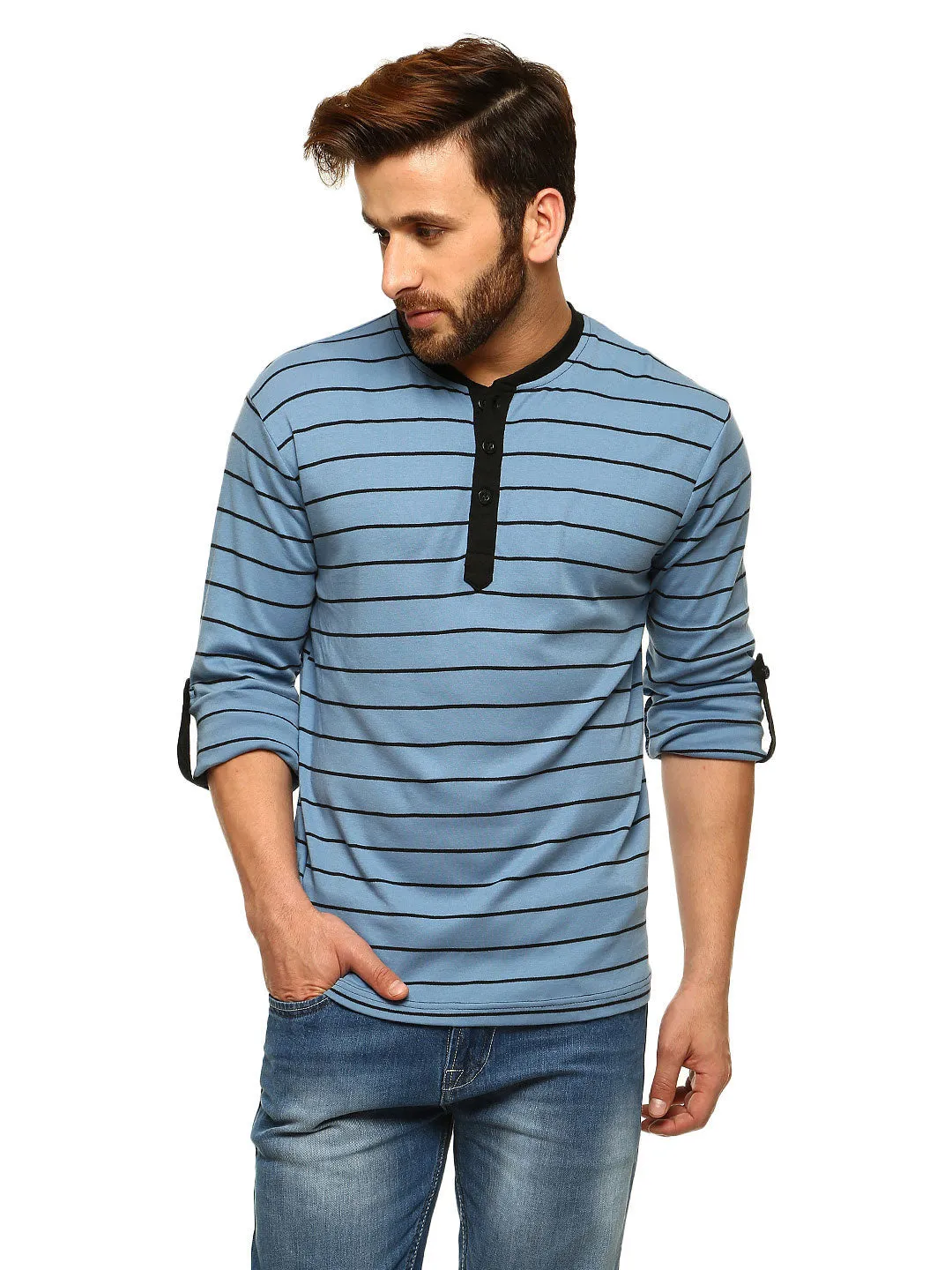 Blue Henley T-Shirt