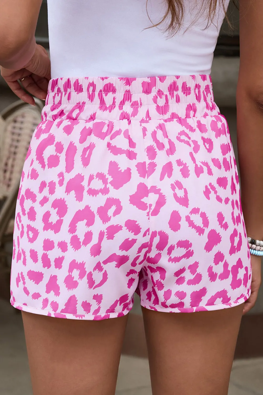 Blush Feline Elastic Waist Shorts - Culture Heaven Special