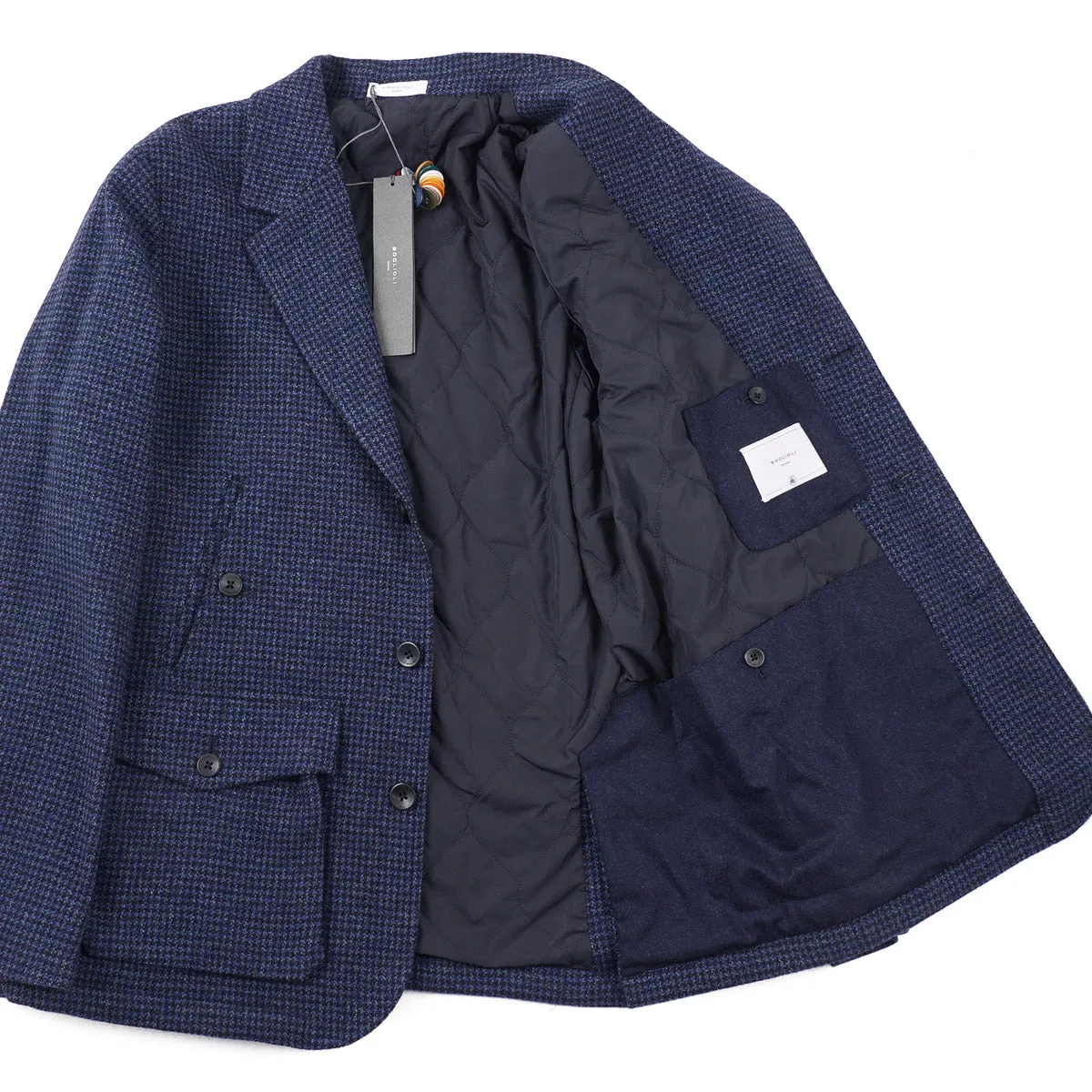 Boglioli Wool Outer Blazer with Quilted Lining