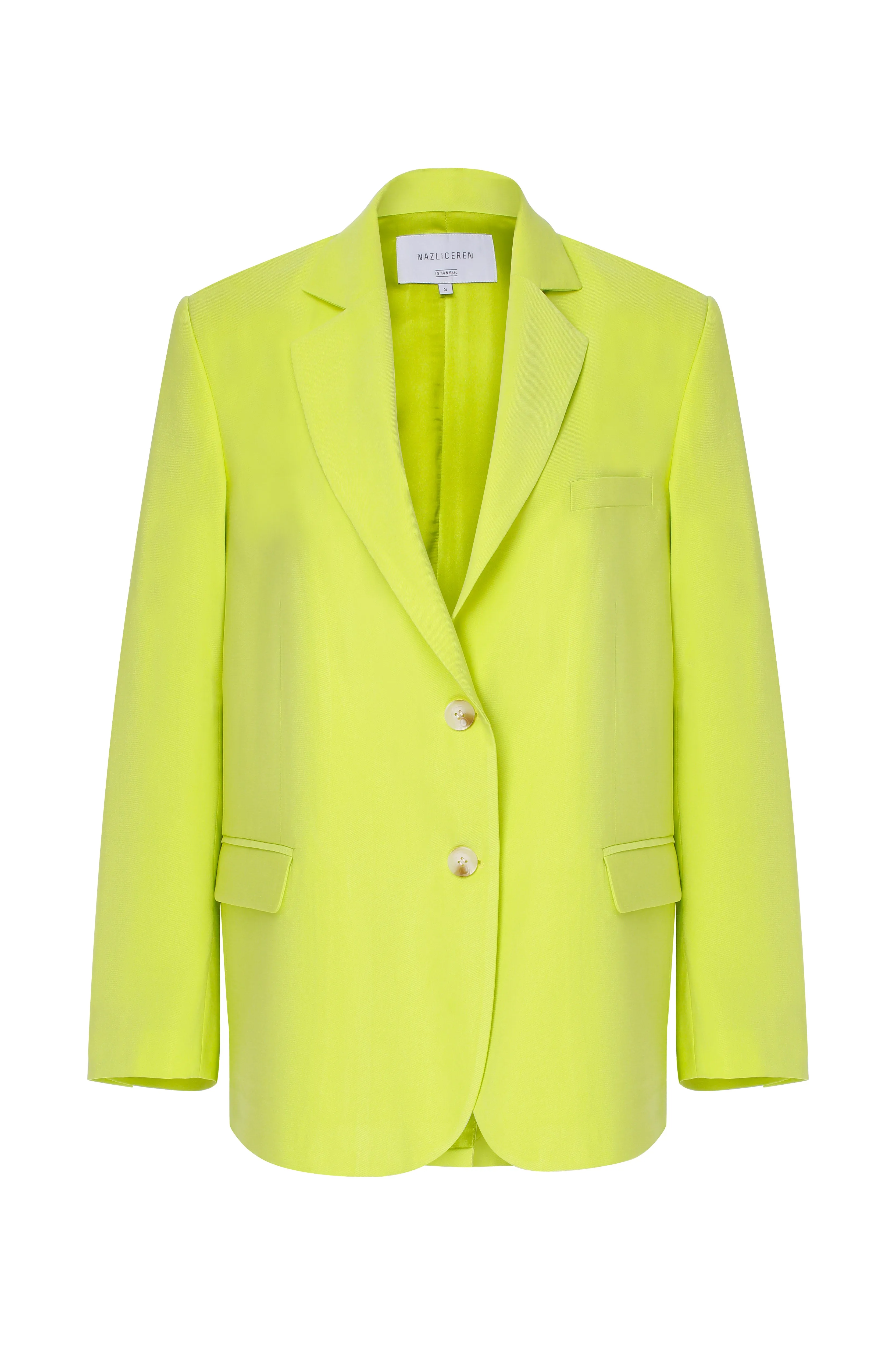 Boxy Oversize Blazer in Lime