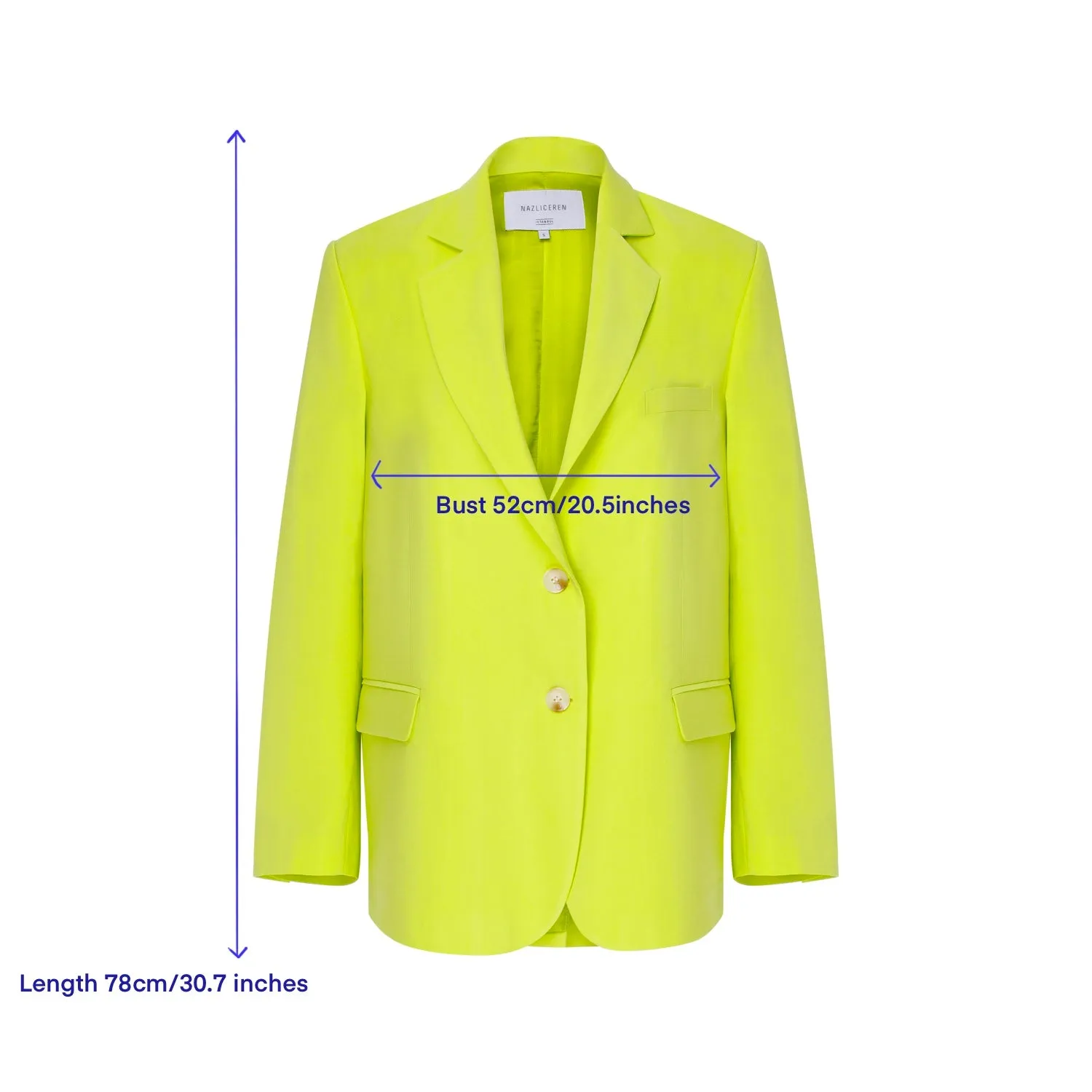 Boxy Oversize Blazer in Lime