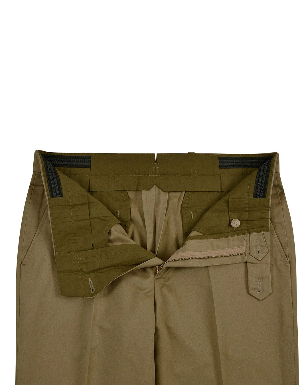 British Khaki Cotton Dress Pant