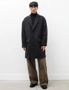 Caban Coat B Dark Charcoal Wool