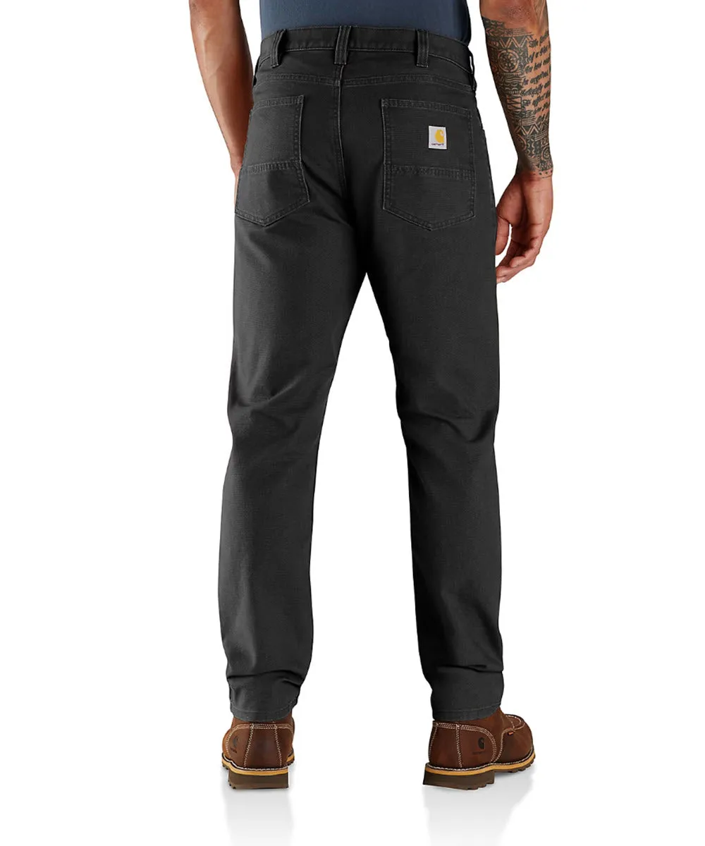 Carhartt Men's Rugged Flex Slim Fit 5-Pocket Canvas Work Pants - Black