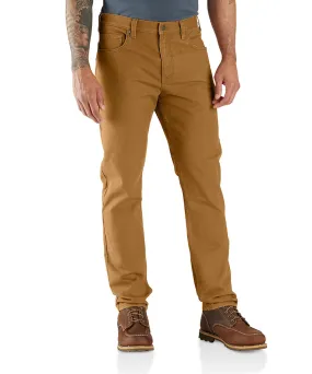 Carhartt Men's Rugged Flex Slim Fit 5-Pocket Canvas Work Pants - Carhartt Brown