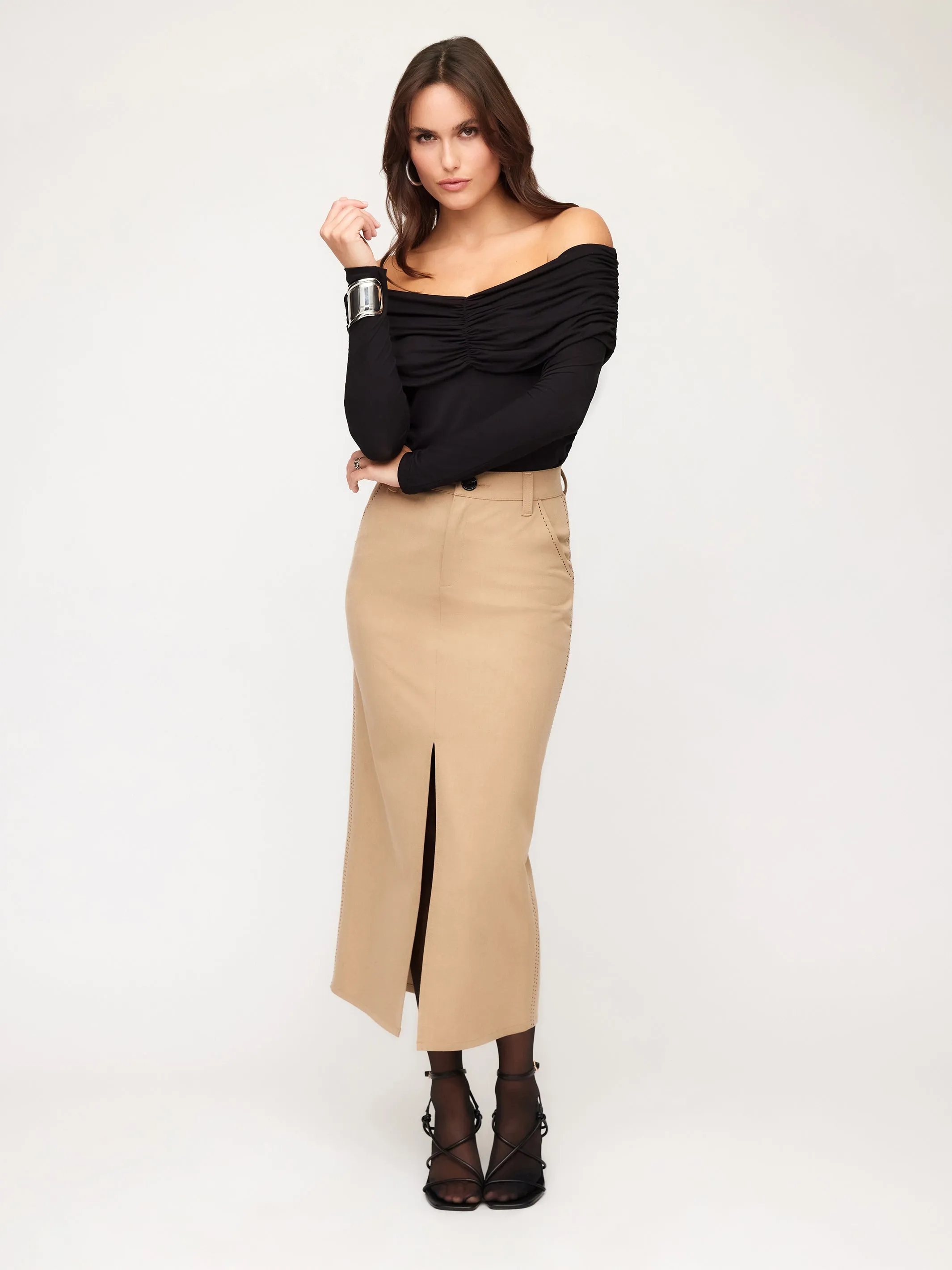 Claire Saddle Stitch Skirt