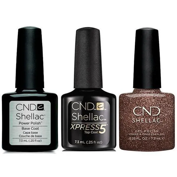 CND - Shellac Xpress5 Combo - Base, Top & Grace (0.25 oz)