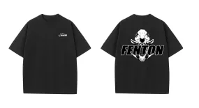 COMING SOON-Short Sleeve Fenton T-shirt, Black and White Boar Skull