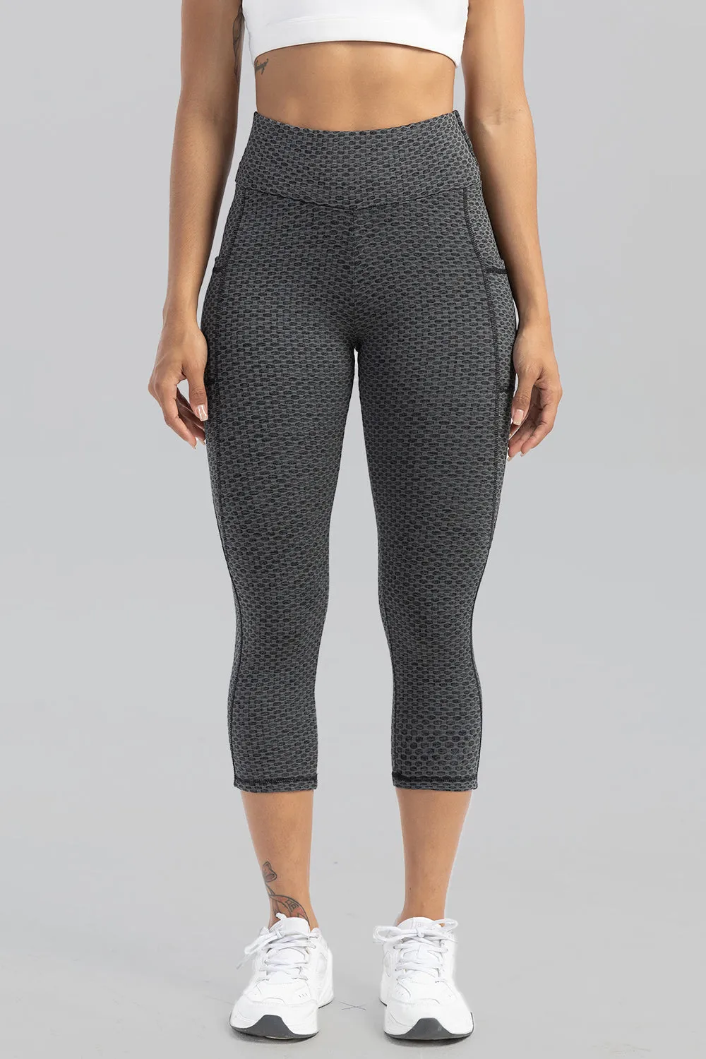 Contrast Stitching High Waist Active Pants