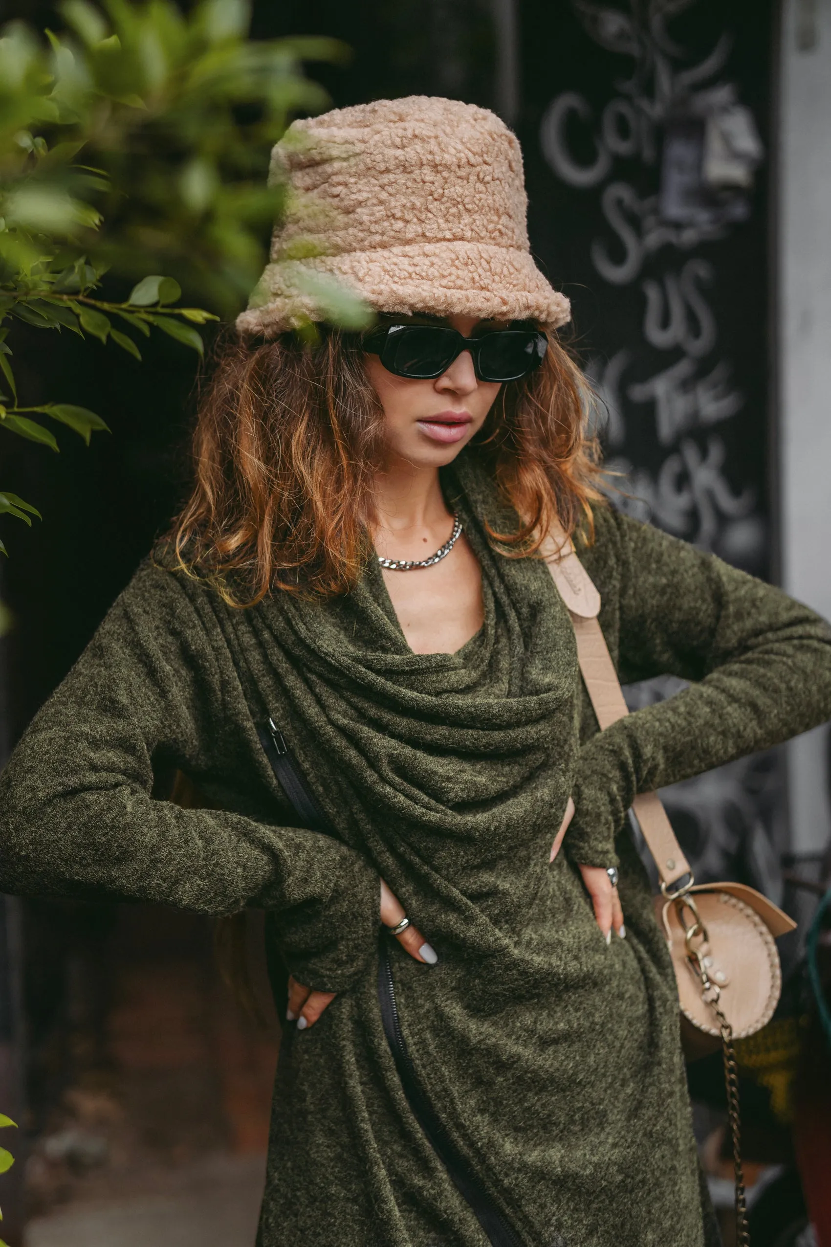 Cowl Neck Sweater Achara Olive