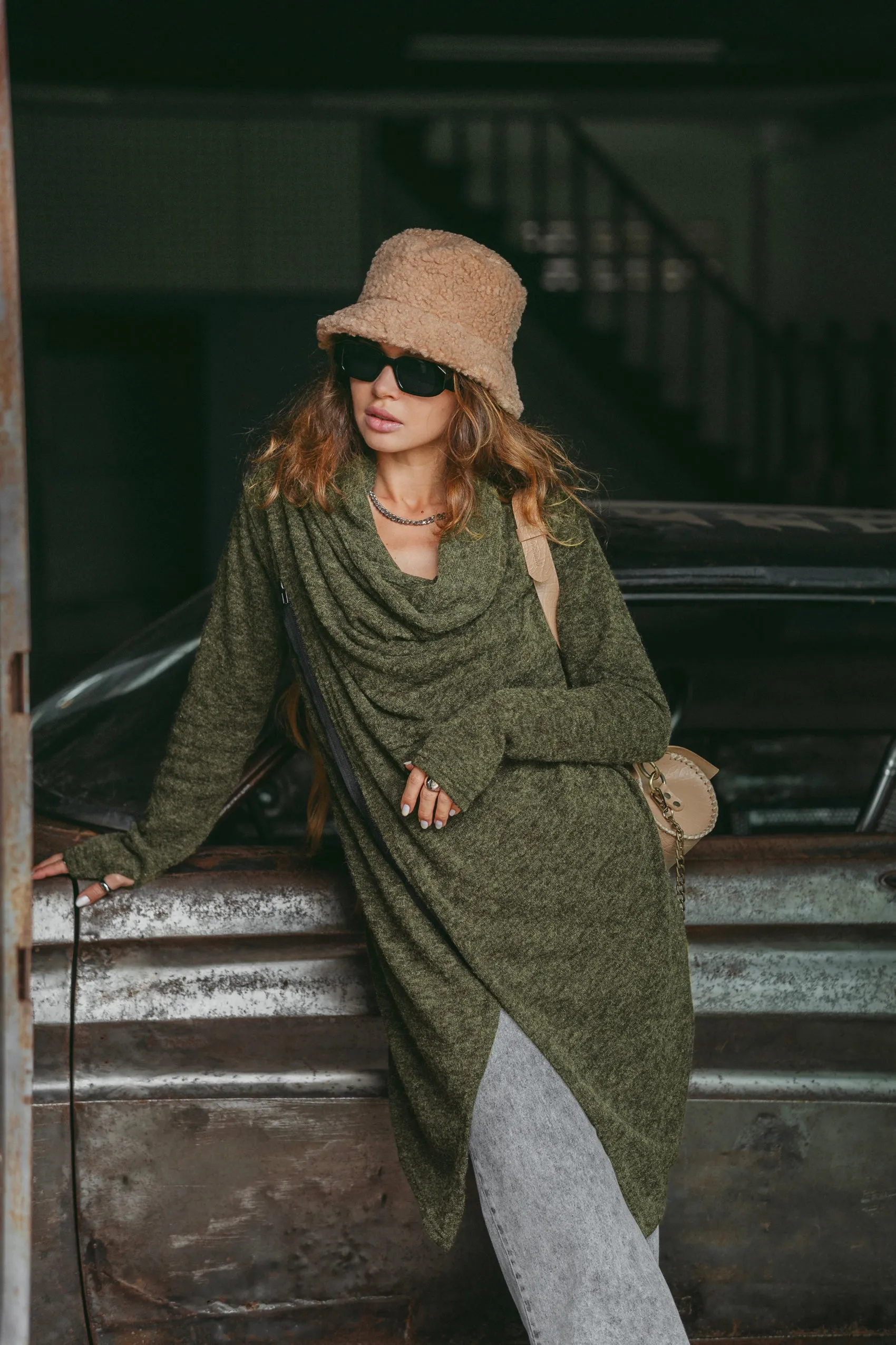 Cowl Neck Sweater Achara Olive