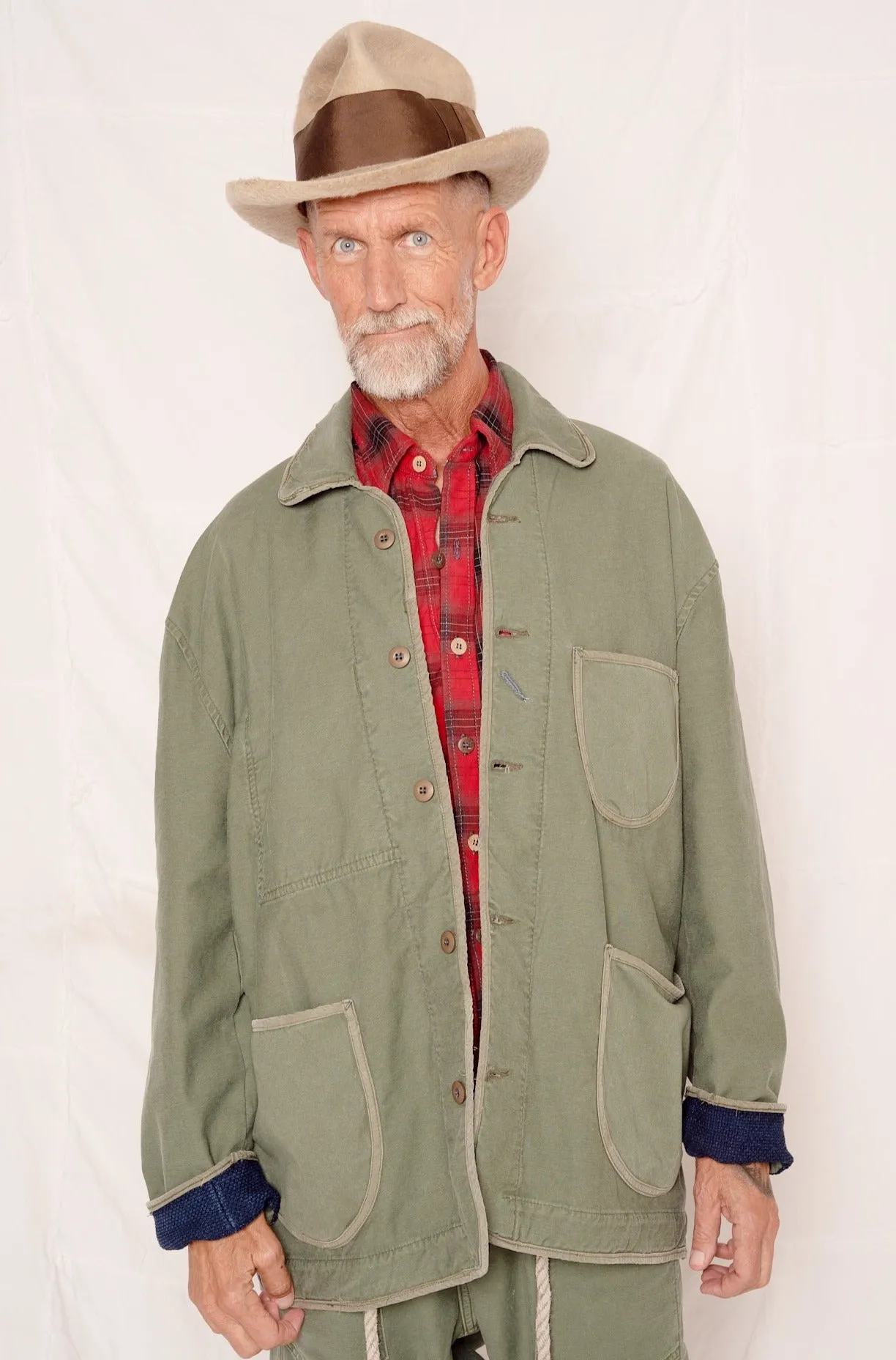 Cunningham Jacket Army Cotton Sateen Heavy Stonewashed