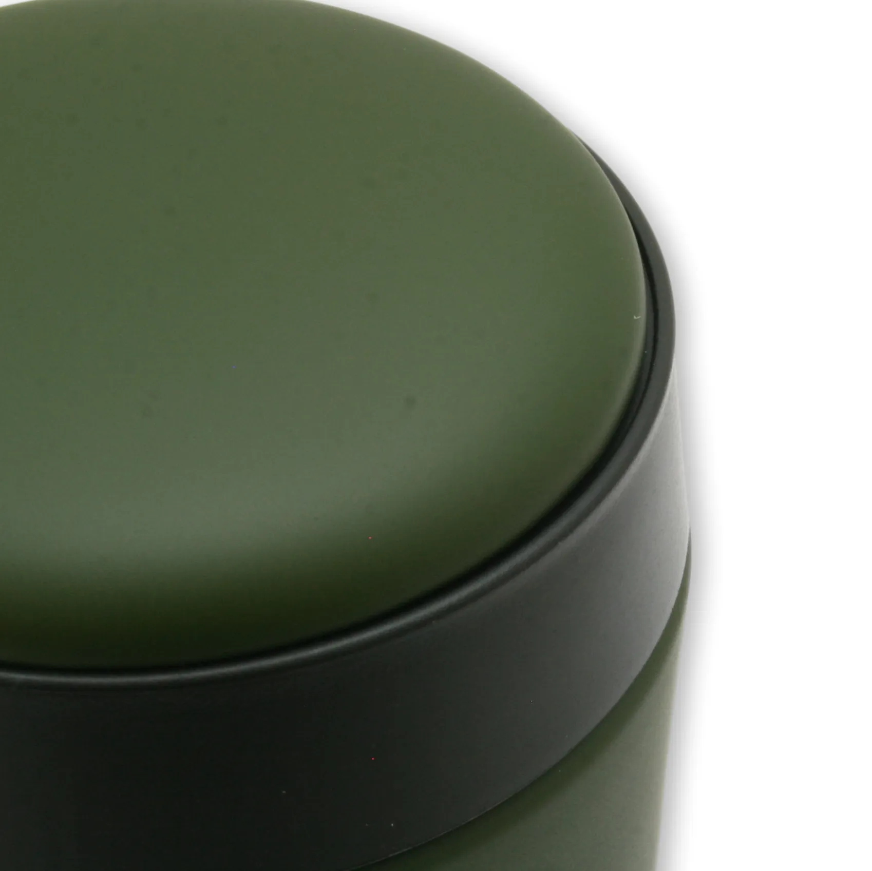 Dark Green Travel Flask With Lid Compartment