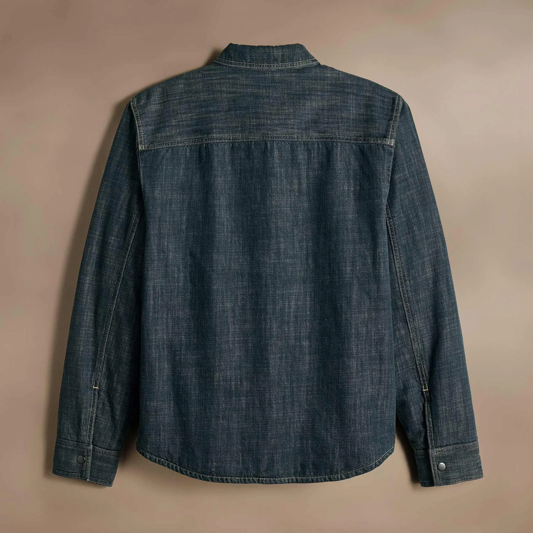 Denim Sherpa Shirt Jacket - Medium Wash