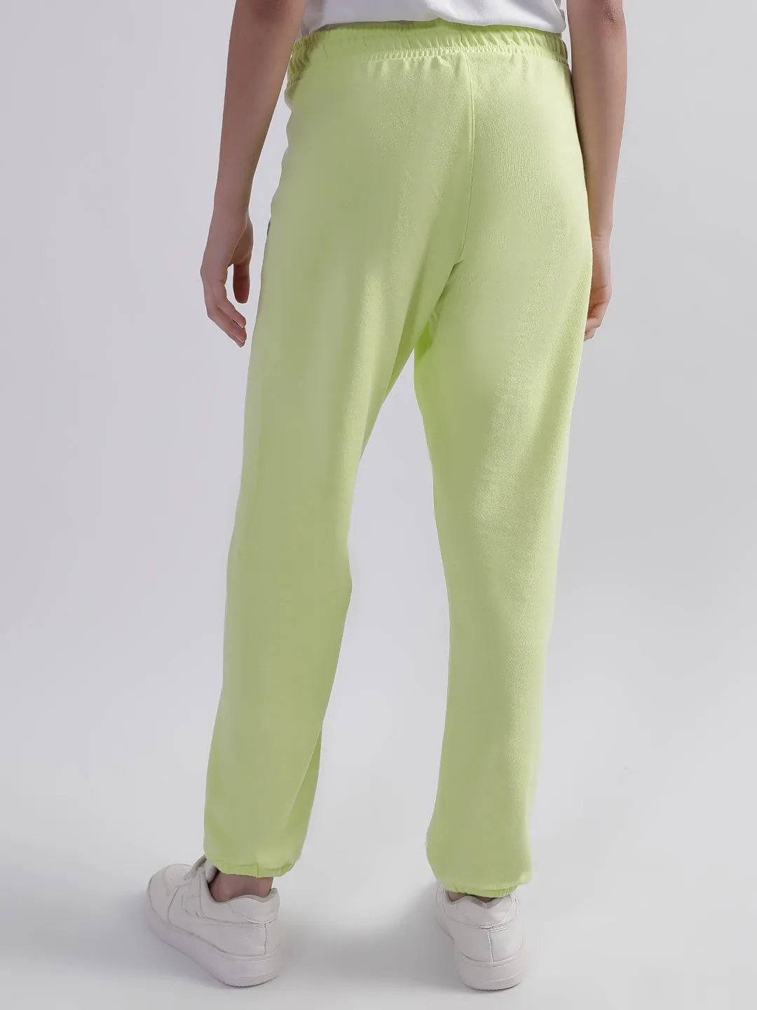 DKNY Women Lime Solid Regular Fit Sweatpant