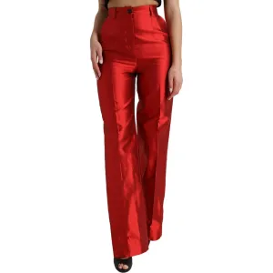 Dolce & Gabbana Elegant High Waist Wide Leg Silk Pants