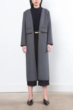 Double Face Wool Coat Charcoal