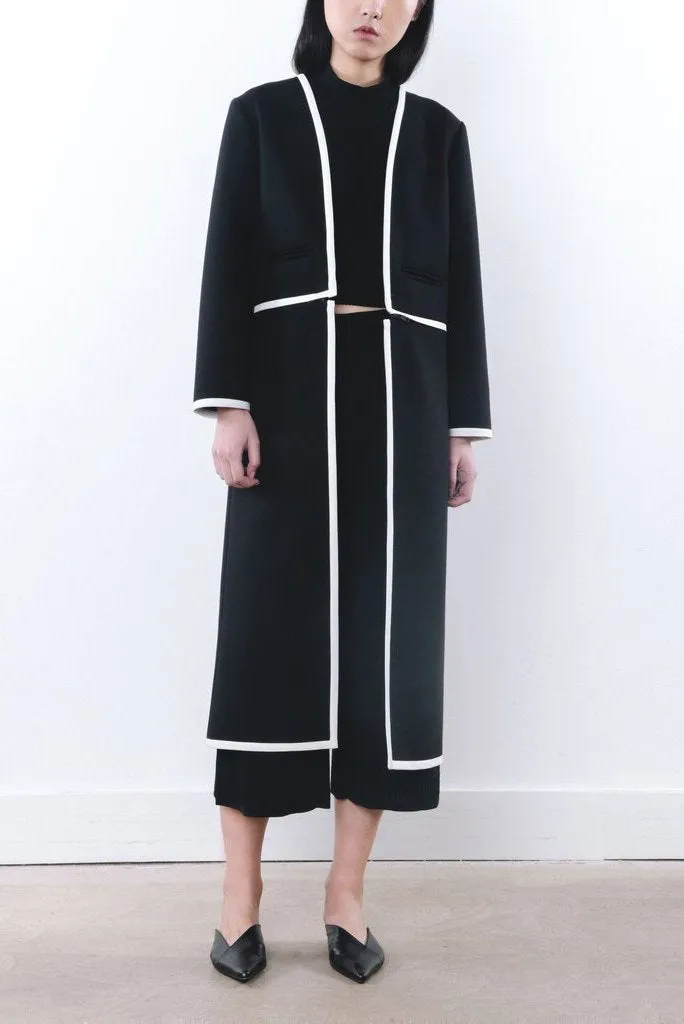 Double Face Wool Coat Charcoal