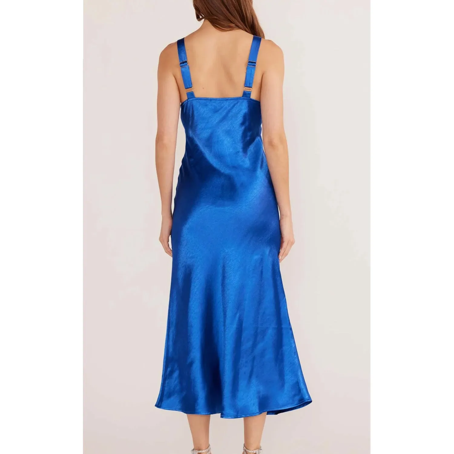 Dress Aoki Bias Slip Midi - Sapphire