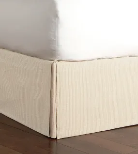 Emmy Ivory Textured Bed Skirt